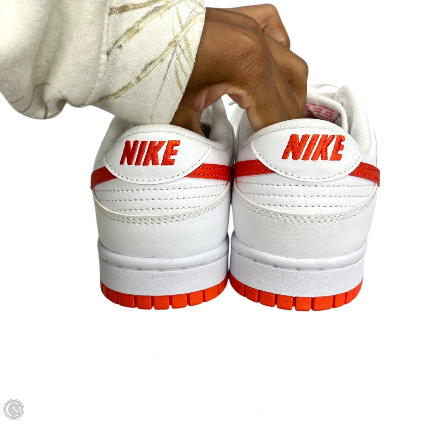 Shoes Sneakers By Nike In Orange & White, Size: 7.5