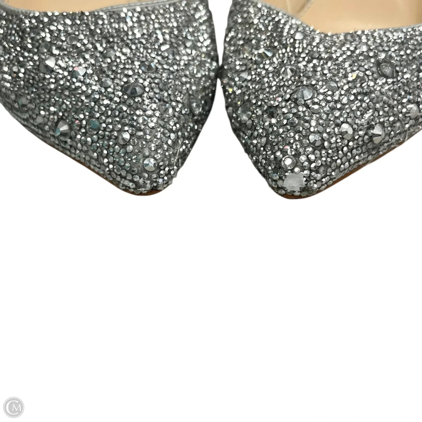 Shoes Heels Kitten By Betsey Johnson In Silver, Size: 9