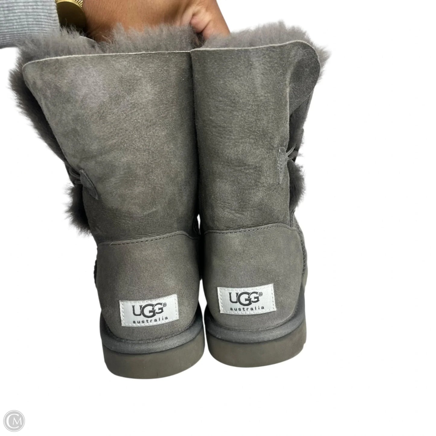 Boots Designer By Ugg In Grey, Size: 9