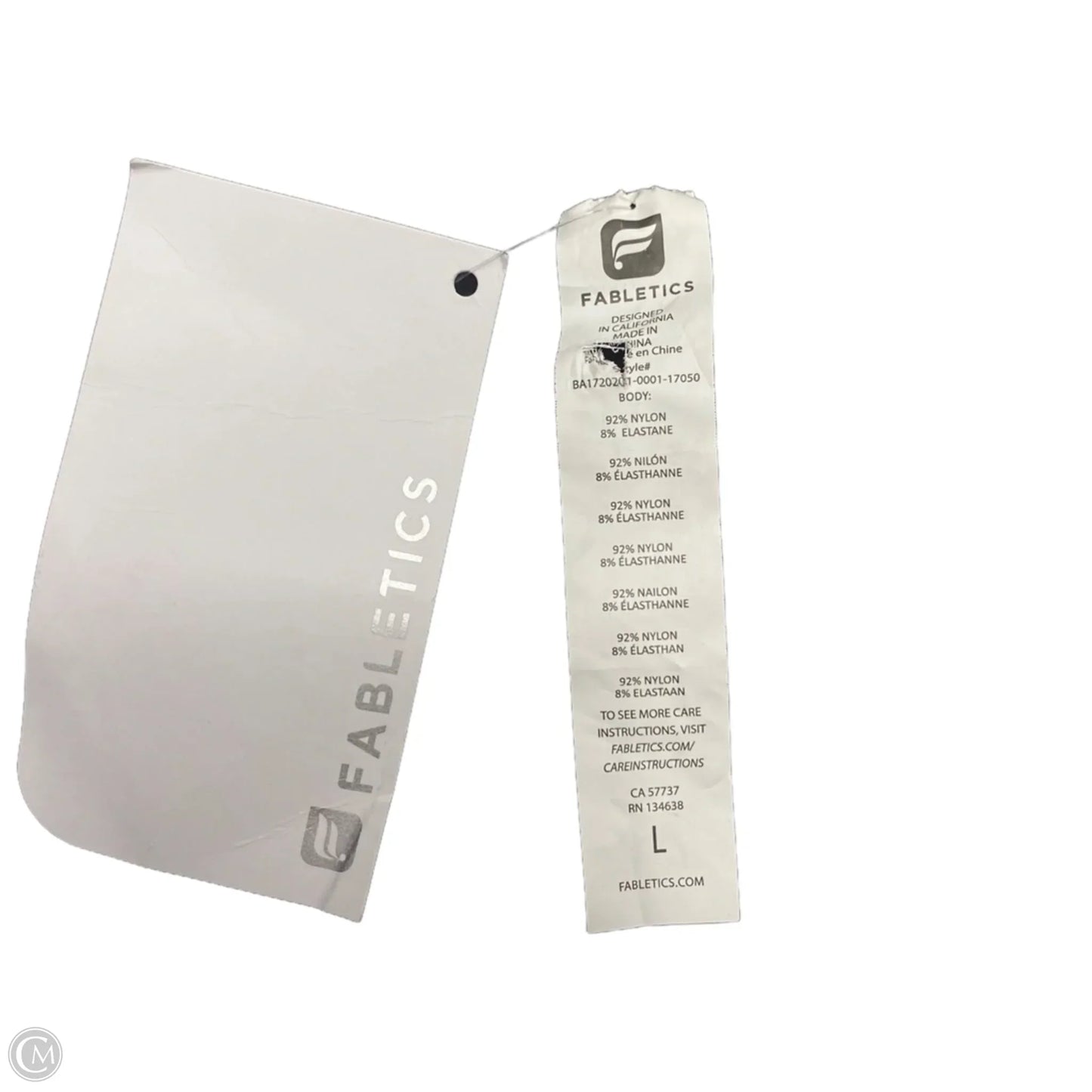 Athletic Tank Top By Fabletics In Black, Size: L