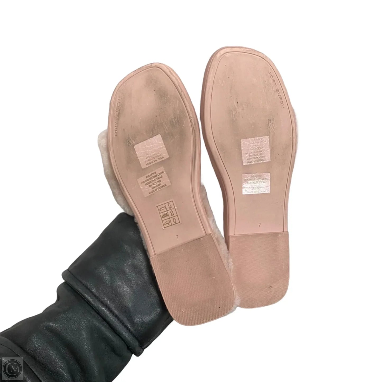 Slippers Designer By Tory Burch In Pink, Size: 7