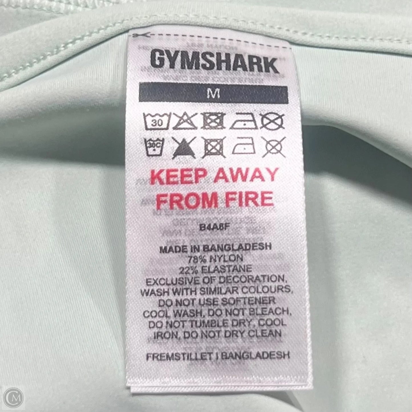 Athletic Top Long Sleeve Crewneck By Gym Shark In Green, Size: M