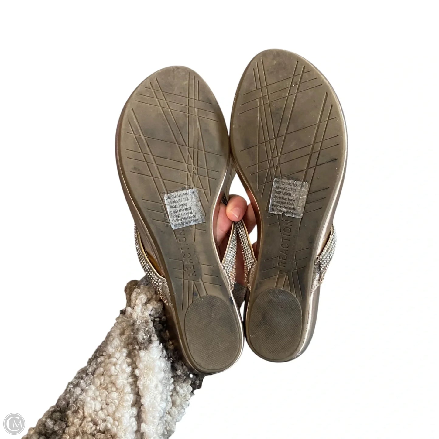 Sandals Flats By Kenneth Cole Reaction In Rose Gold, Size: 9.5