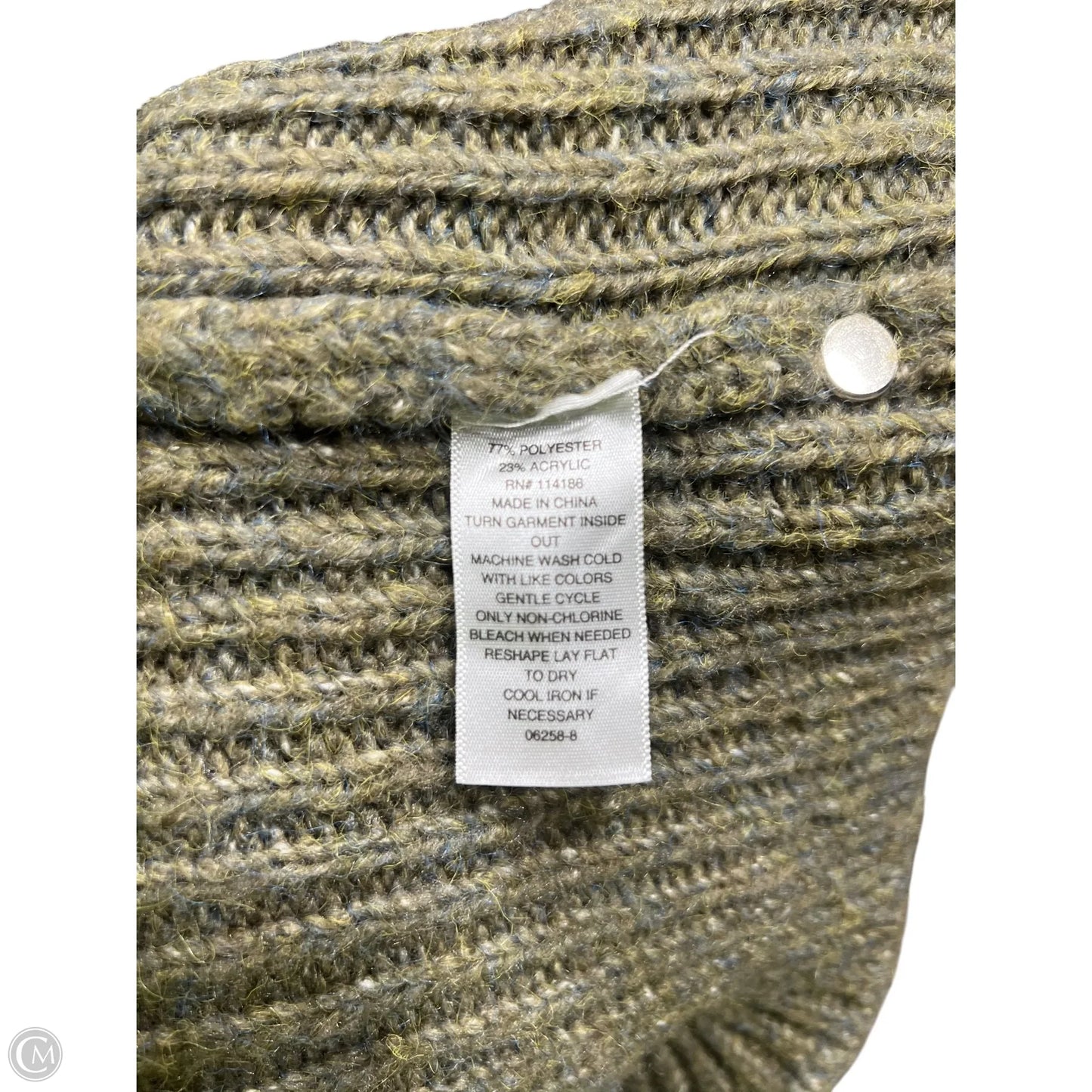 Sweatshirt Collar By Ana In Green, Size: Xs