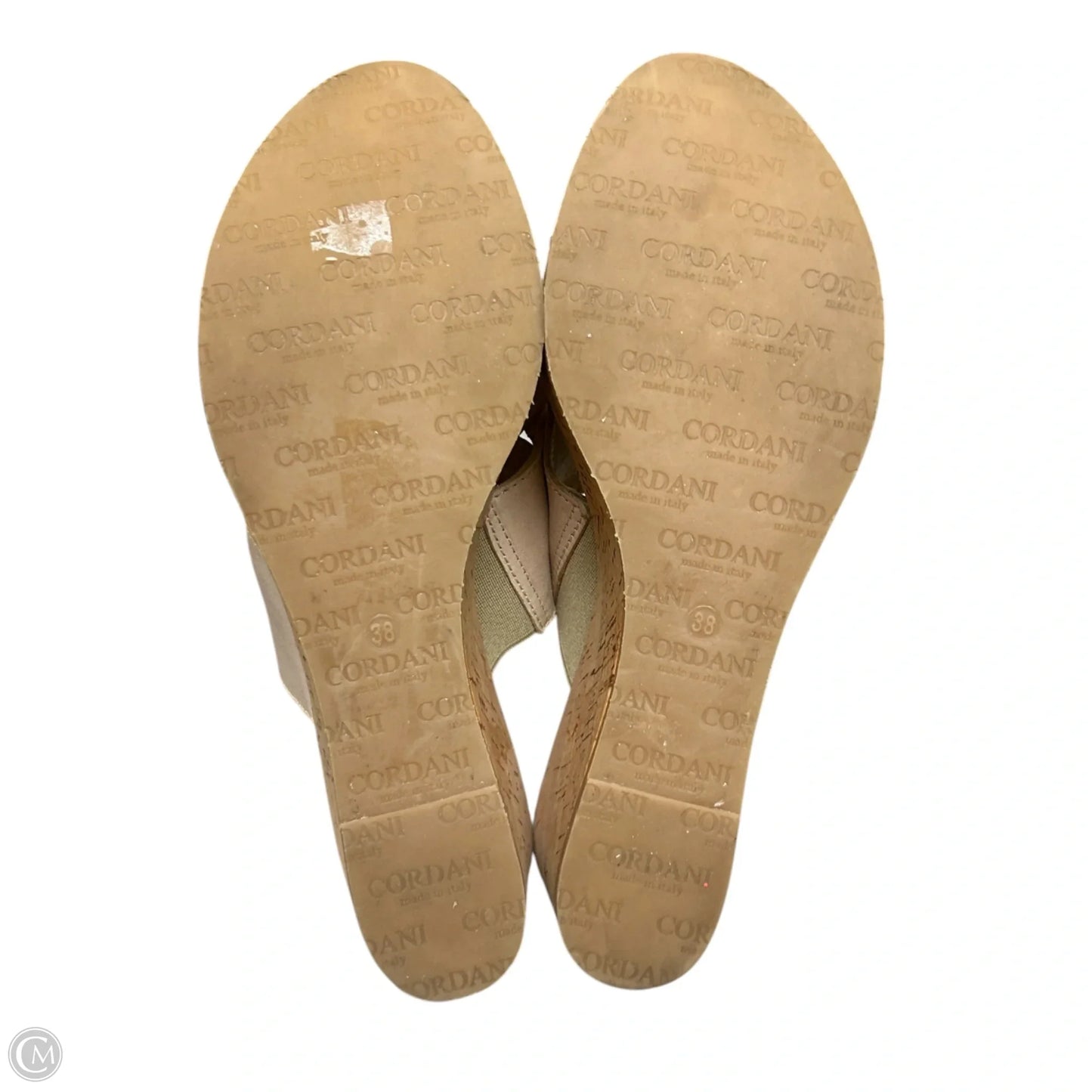 Sandals Heels Platform By Cordani In Beige, Size: 7.5