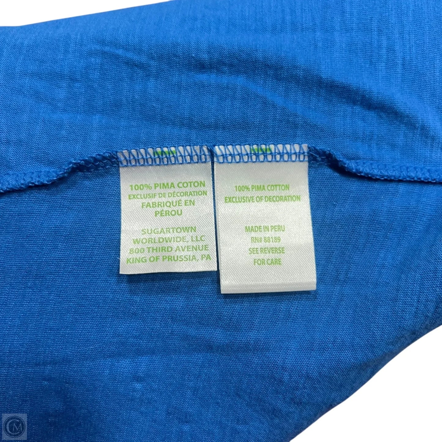 Top Short Sleeve Designer By Lilly Pulitzer In Blue, Size: Xs