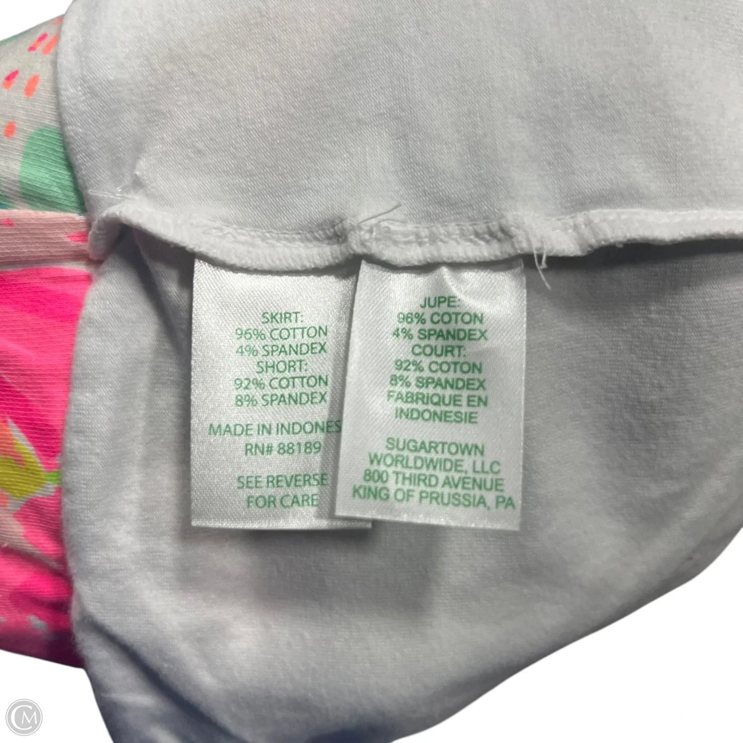 Skort Designer By Lilly Pulitzer In Green & Pink, Size: 0