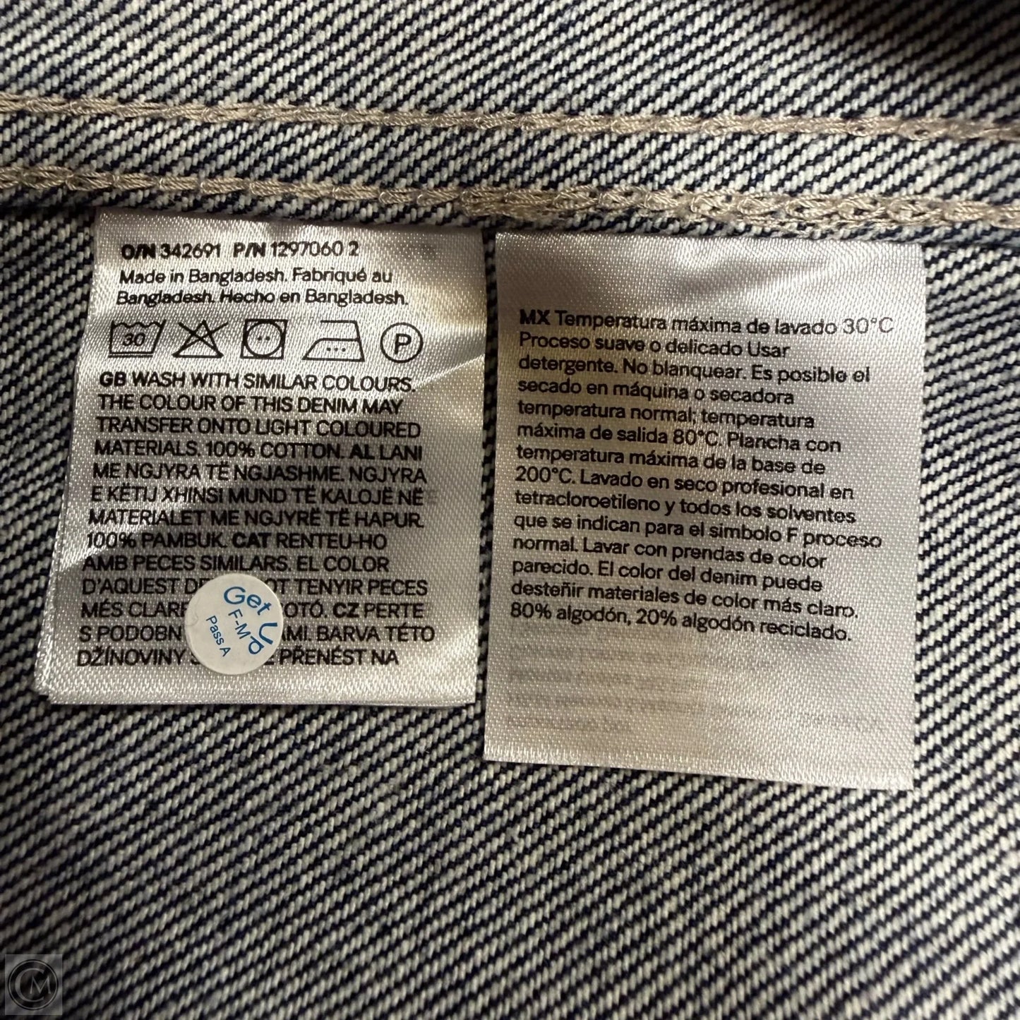 Jacket Denim By H&m In Blue Denim, Size: S