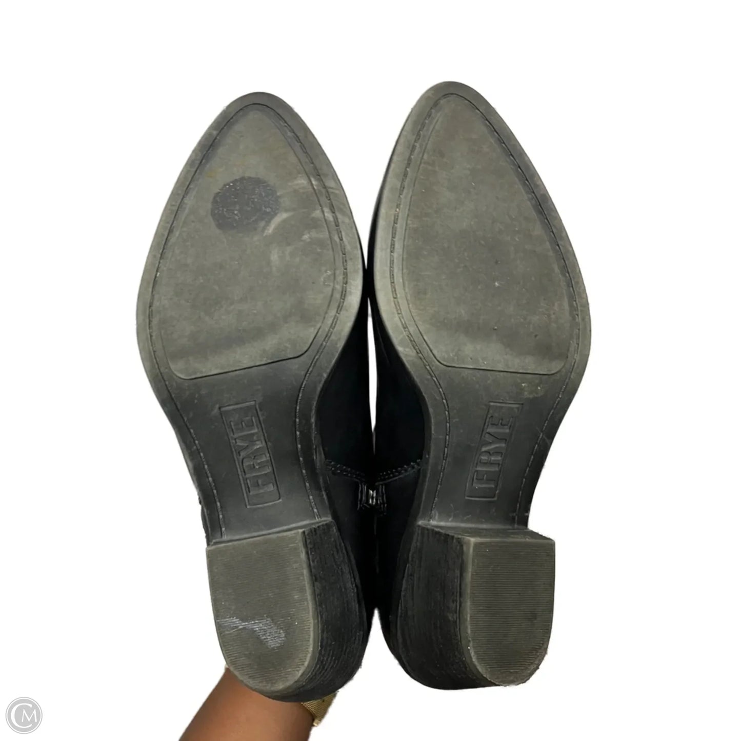 Boots Designer By Frye In Black, Size: 6.5