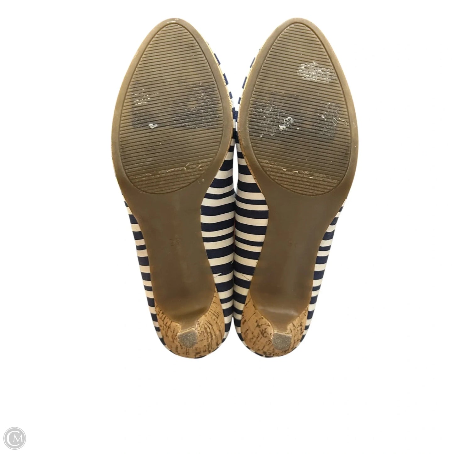 Shoes Heels Kitten By Kelly And Katie In Striped Pattern, Size: 9.5