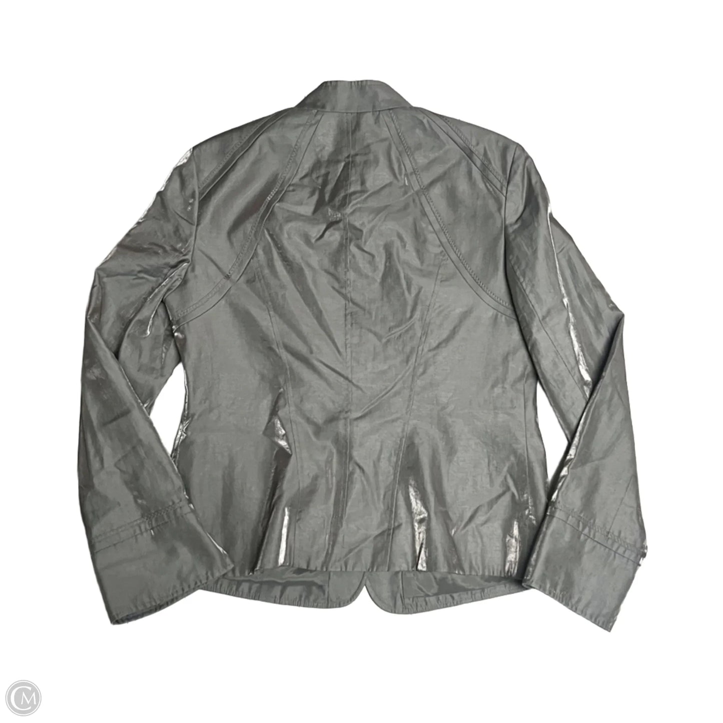 Jacket Designer By Lafayette 148 In Grey, Size: M