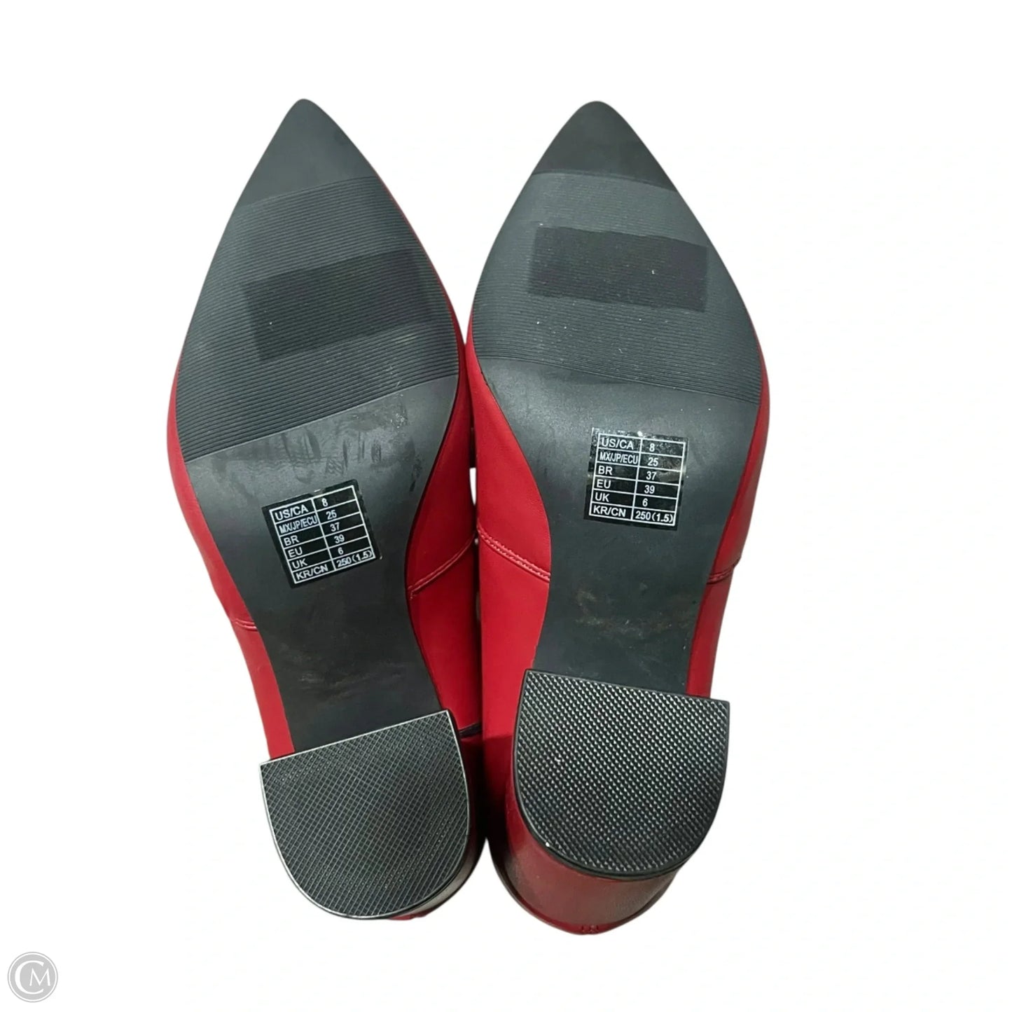 Boots Ankle Heels By Forever 21 In Red, Size: 8