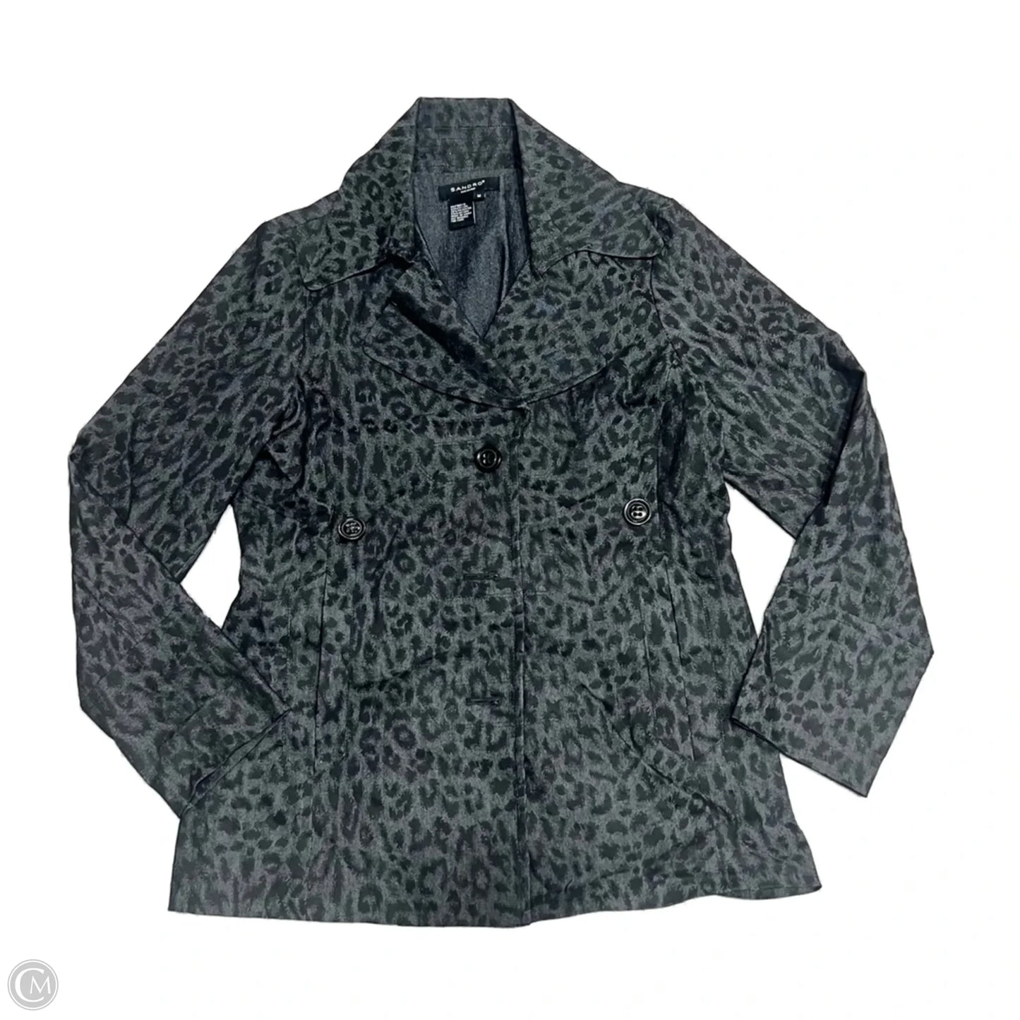 Jacket Designer By Sandro In Animal Print, Size: M