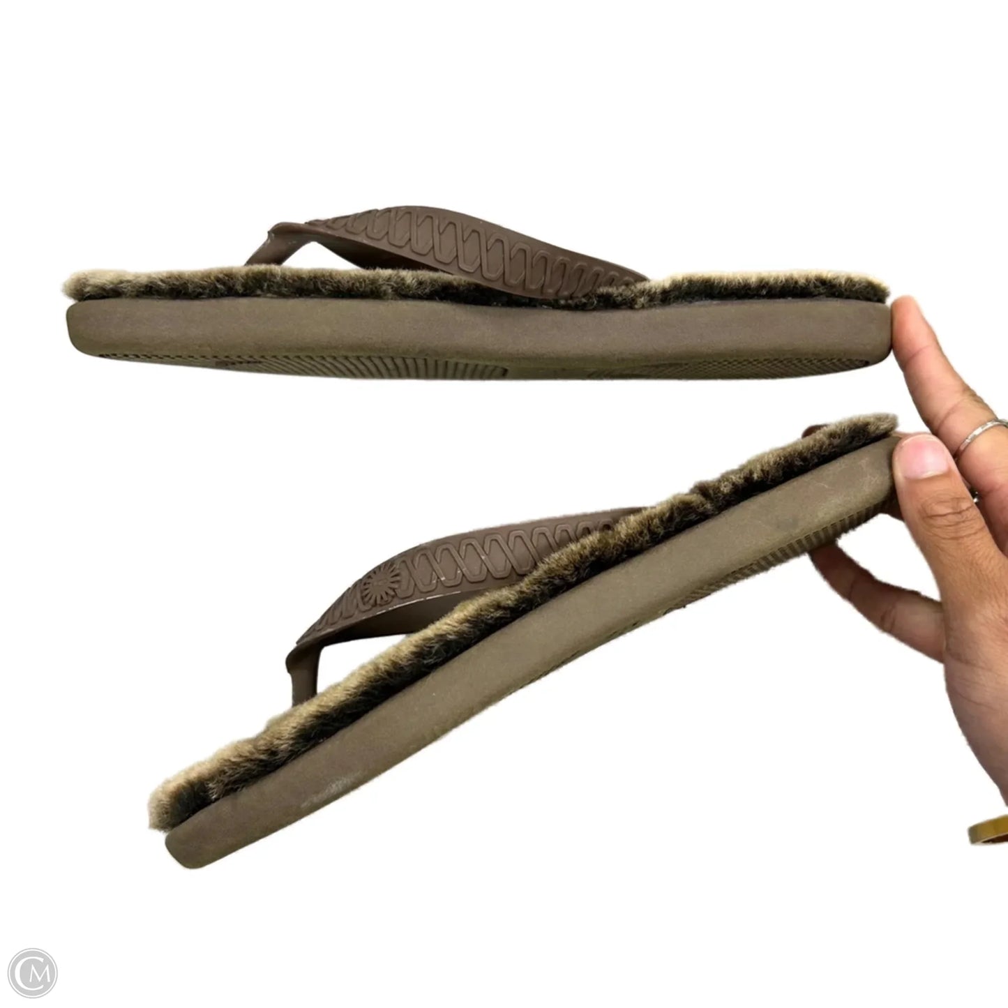 Sandals Designer By Ugg In Brown, Size: 5
