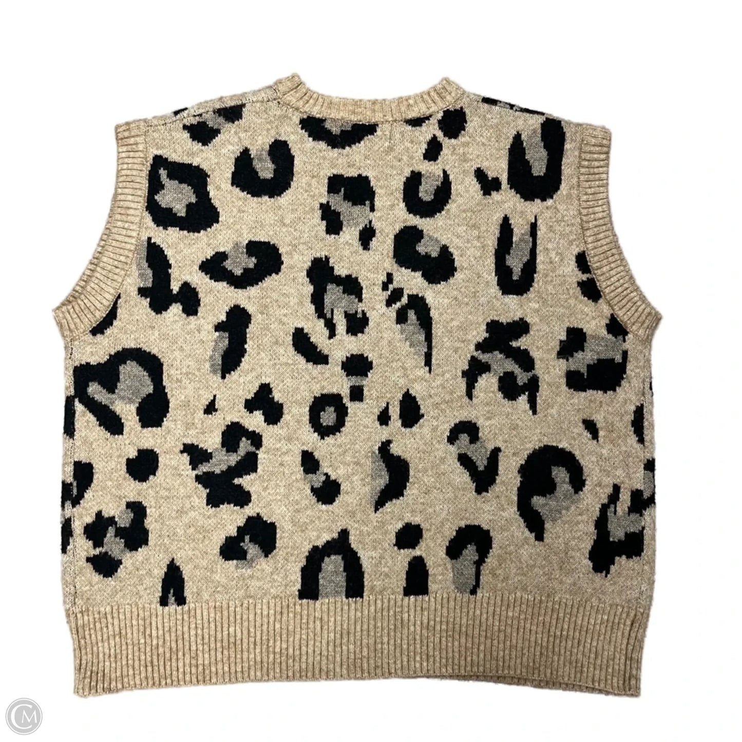 Vest Sweater By Anthropologie In Animal Print, Size: Osfm