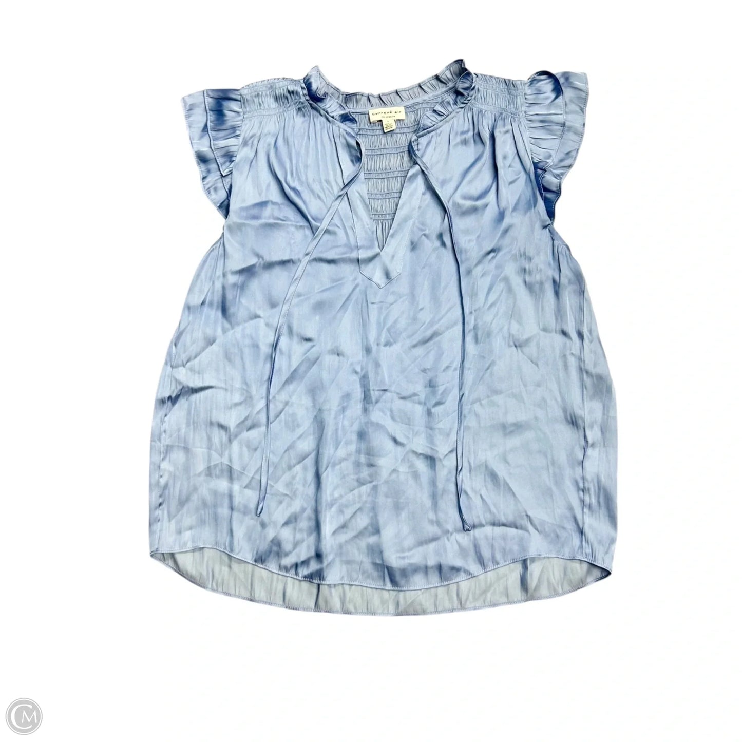 Blouse Short Sleeve By Current Air In Blue, Size: S