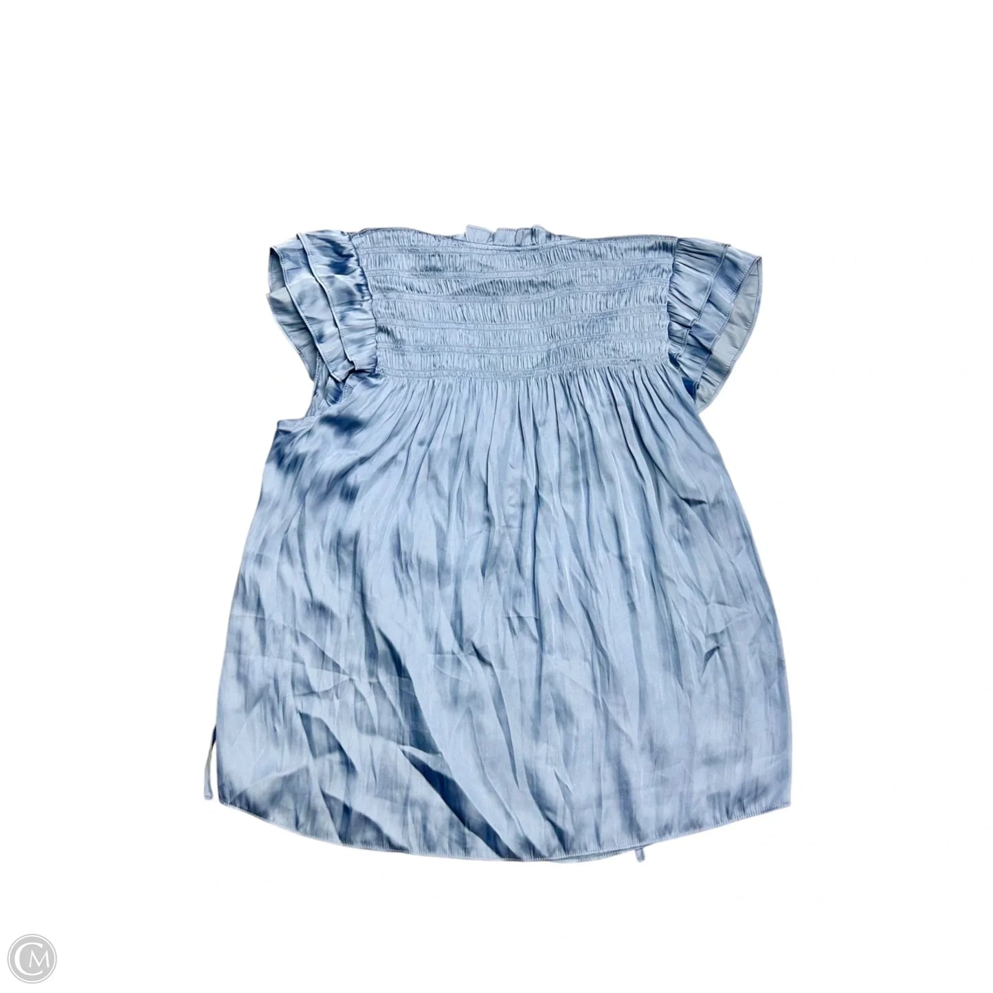Blouse Short Sleeve By Current Air In Blue, Size: S