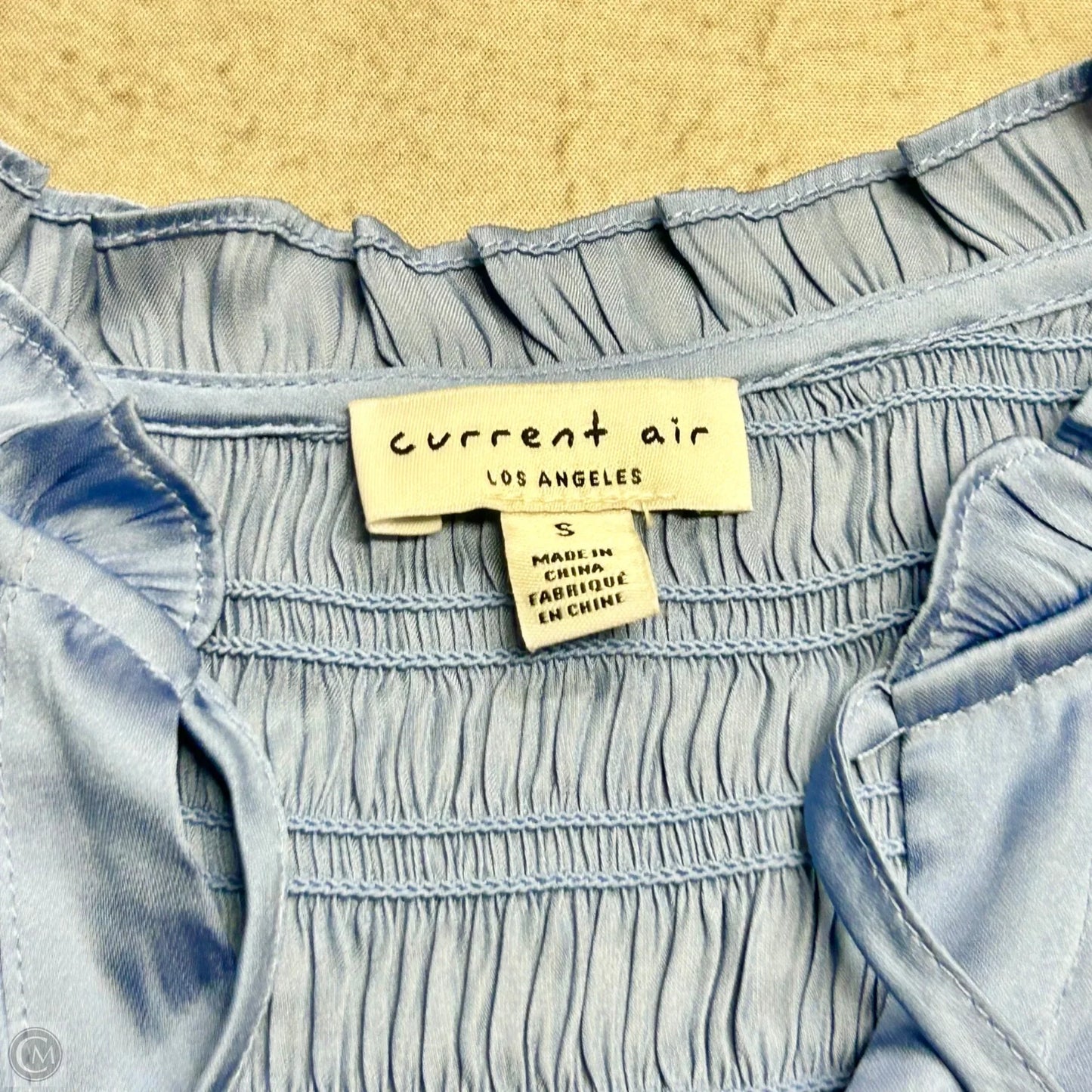 Blouse Short Sleeve By Current Air In Blue, Size: S