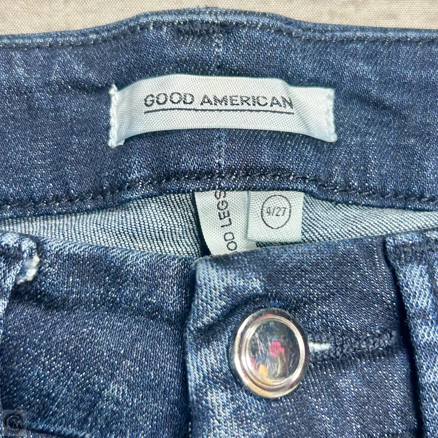 Jeans Skinny By Good American In Blue Denim, Size: 4