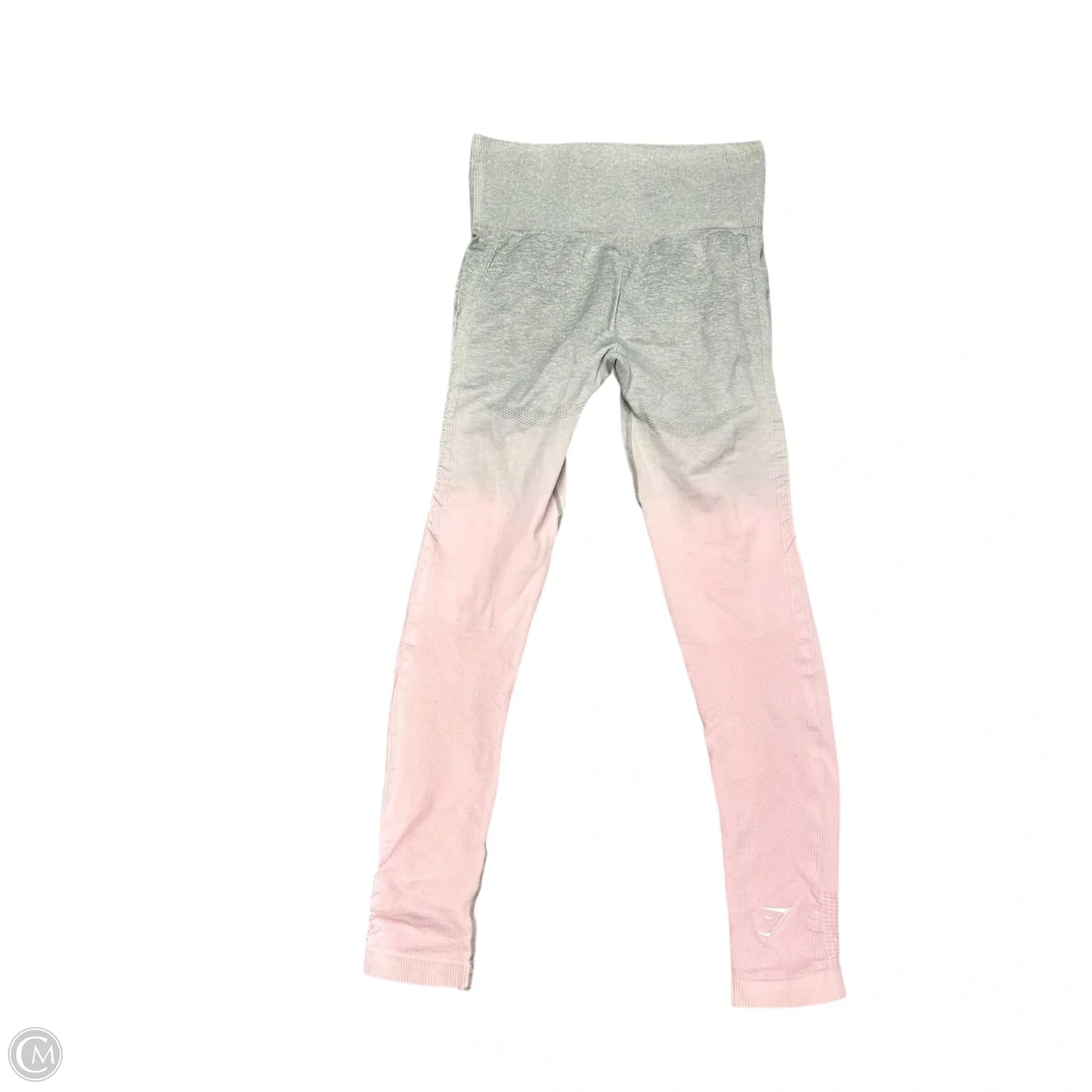 Athletic Leggings By Gym Shark In Grey & Pink, Size: M