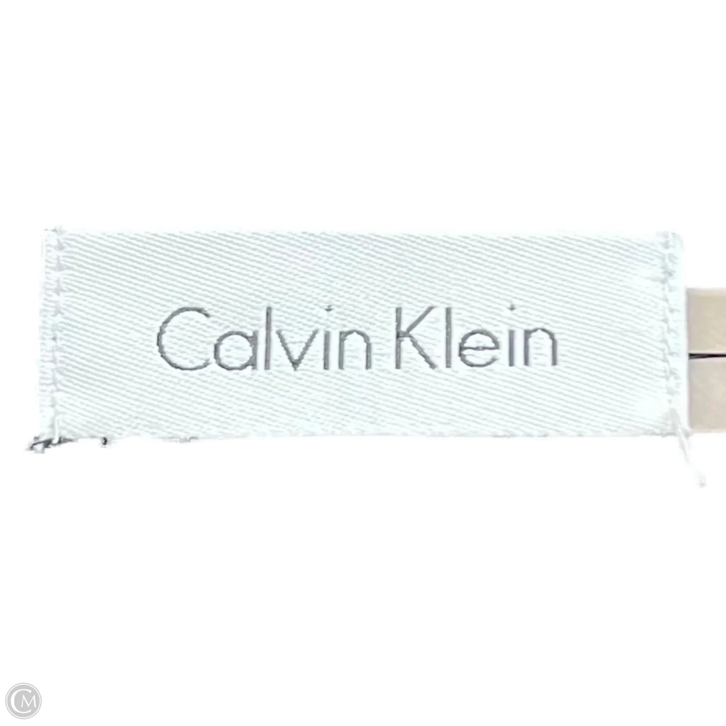 Dress Casual Midi By Calvin Klein In Black & Gold, Size: 4