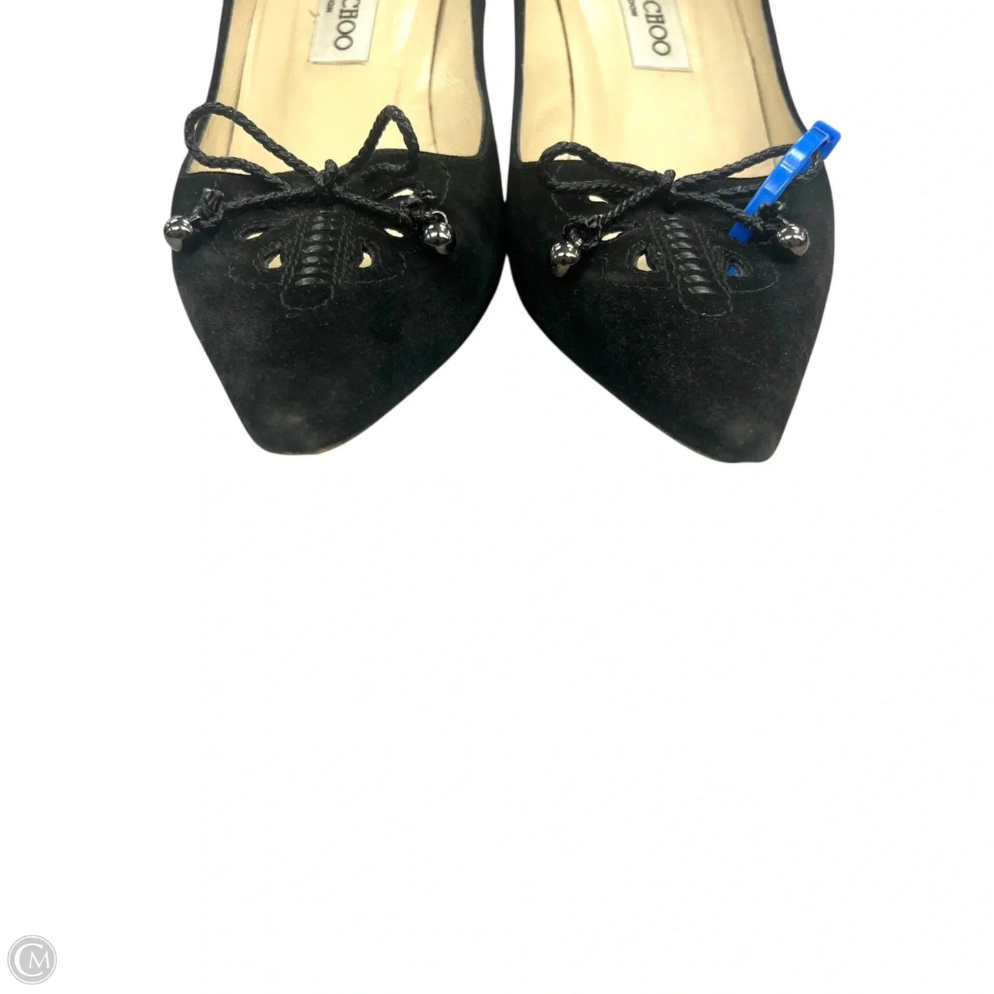 Shoes Luxury Designer By Jimmy Choo In Black, Size: 9.5