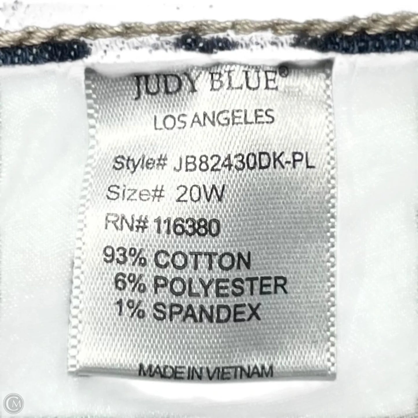 Jeans Flared By Judy Blue In Blue Denim, Size: 20