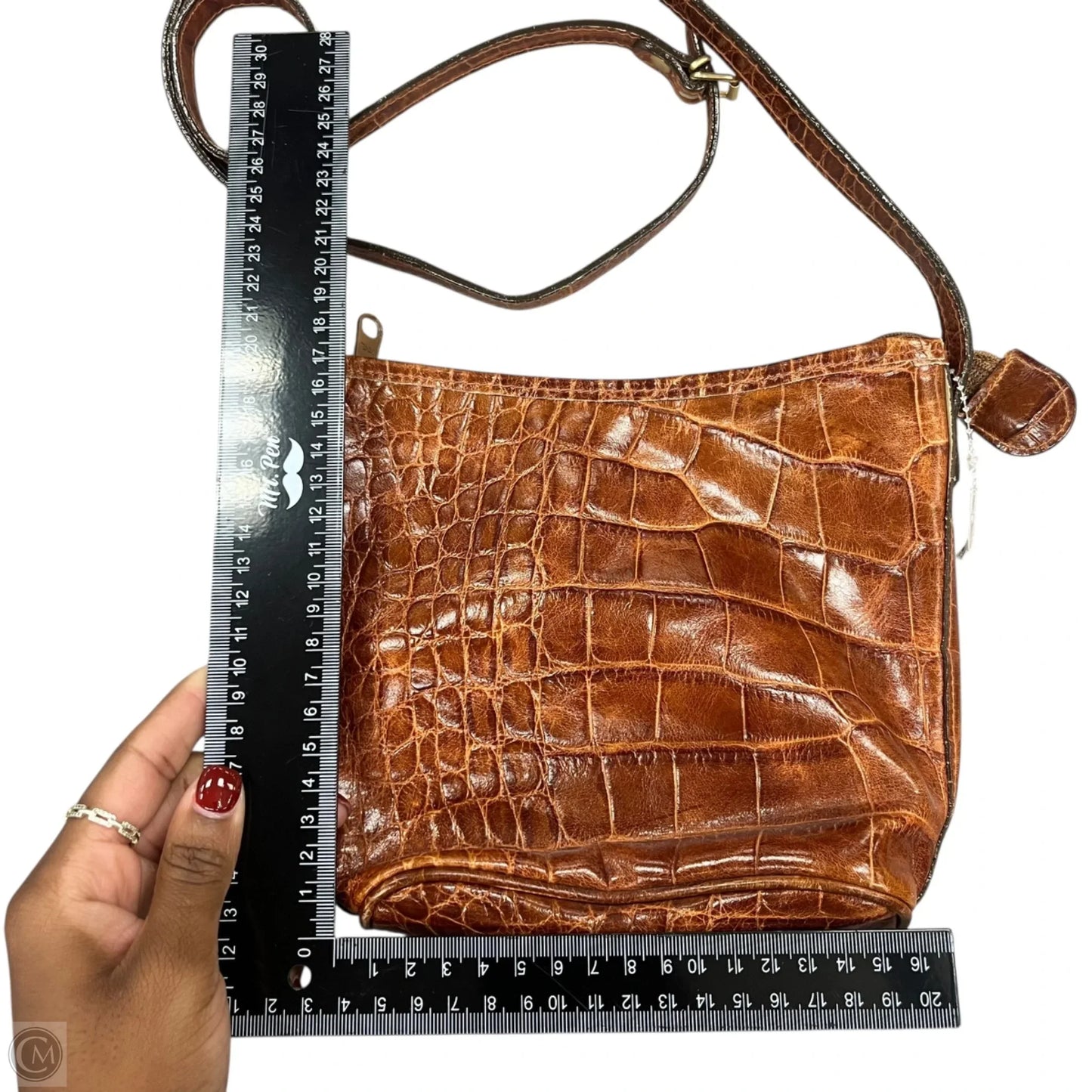 Crossbody Leather By Bloomingdales, Size: Medium