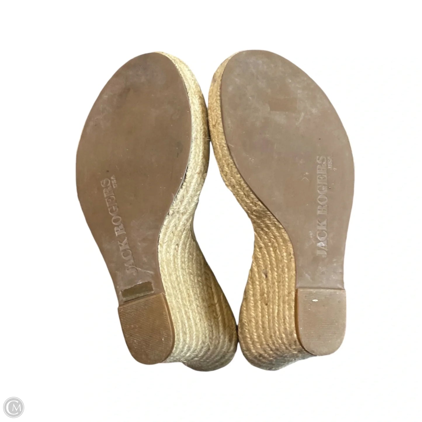 Sandals Heels Wedge By Jack Rogers In Tan, Size: 6.5