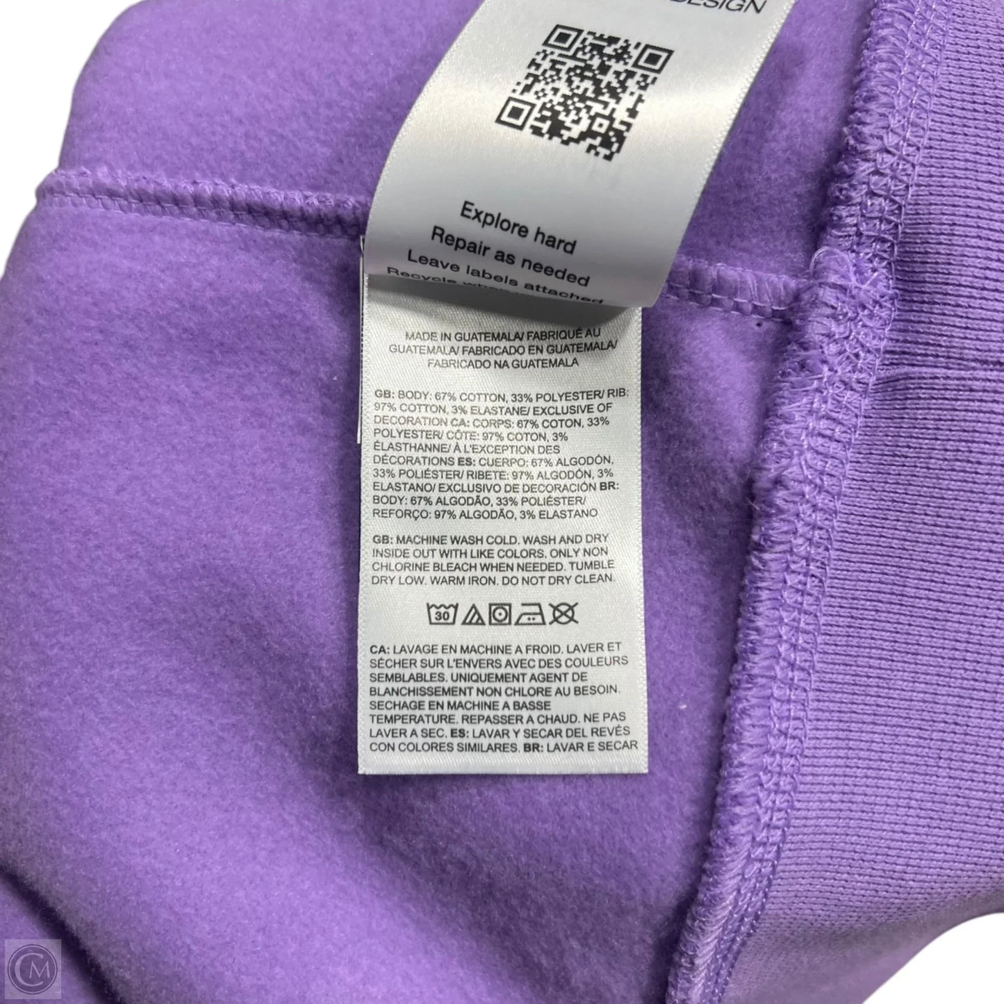 Sweatshirt Crewneck By The North Face In Purple, Size: M