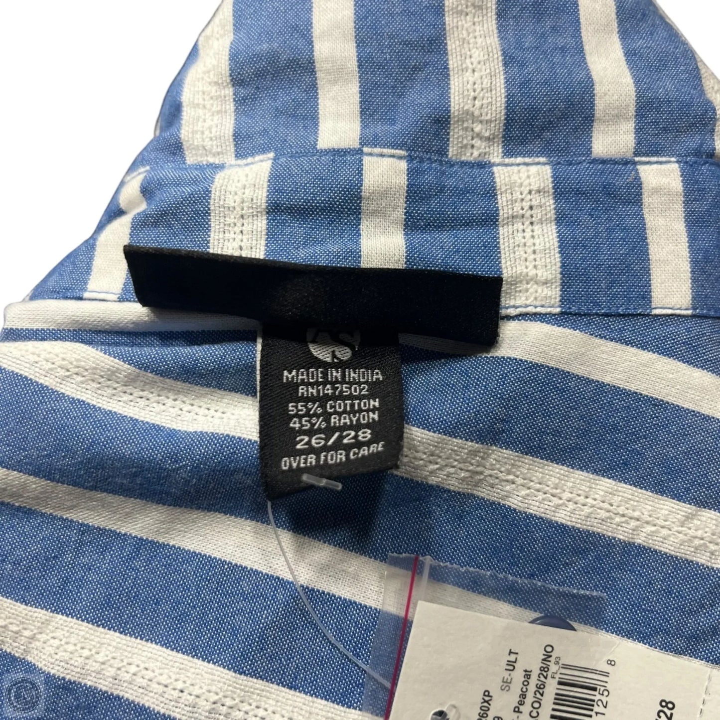 Dress Casual Maxi By Ashley Stewart In Blue & White, Size: 4x