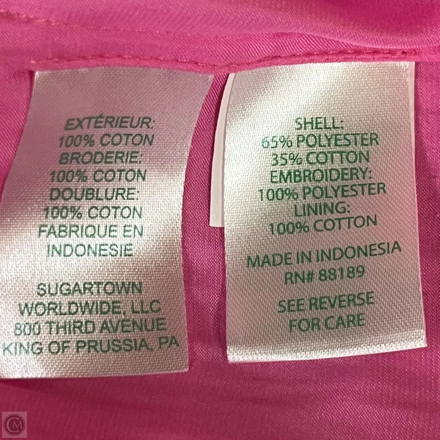 Top Short Sleeve Designer By Lilly Pulitzer In Pink, Size: S