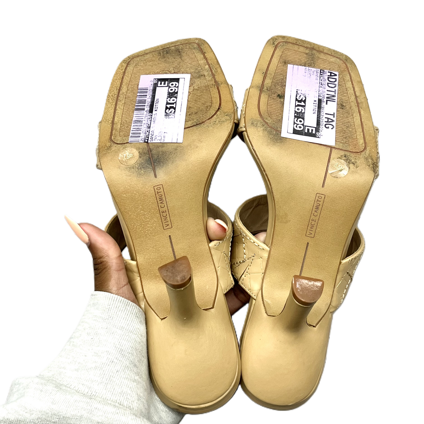 Sandals Heels Kitten By Vince Camuto Size: 7.5
