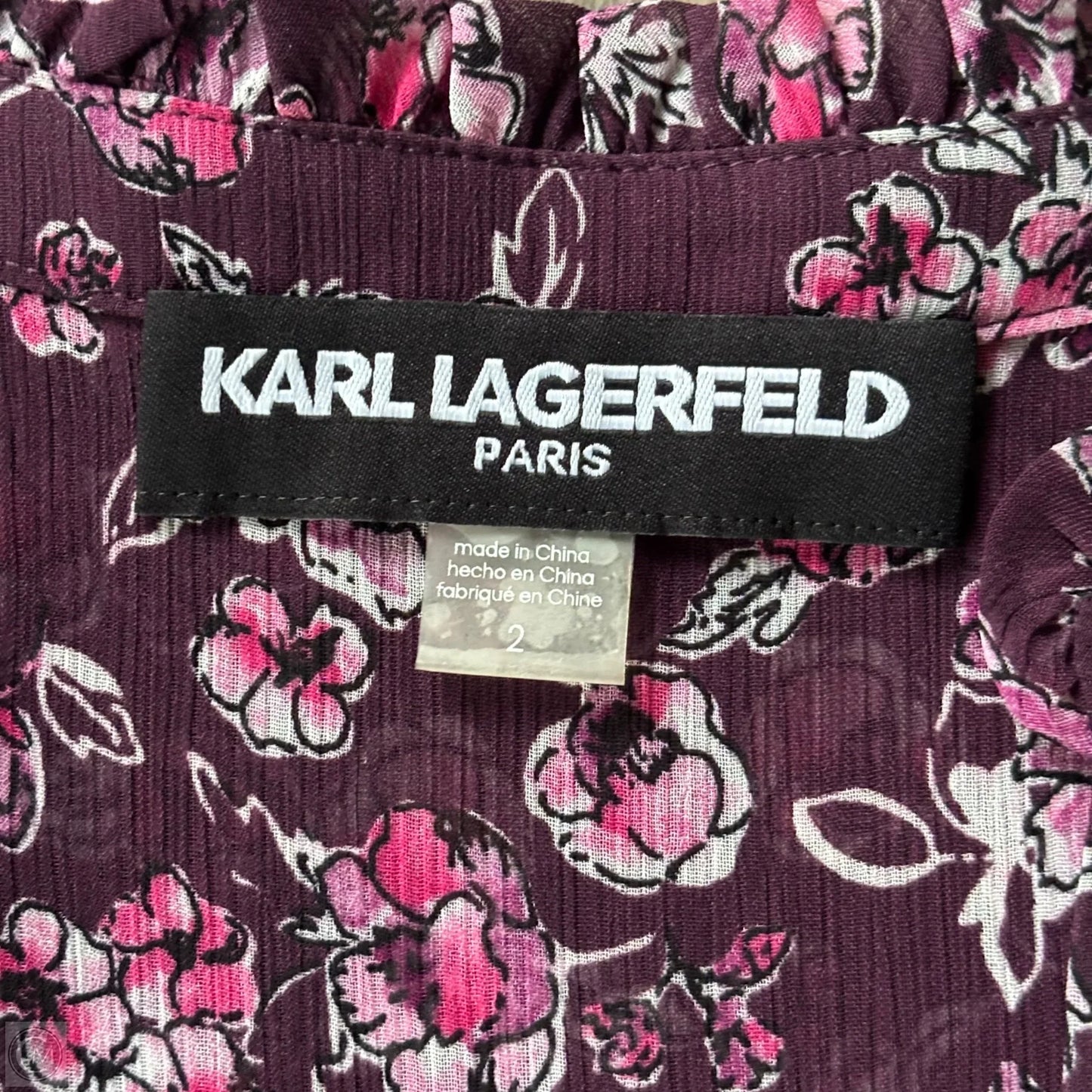 Dress Designer By Karl Lagerfeld In Purple, Size: Xs