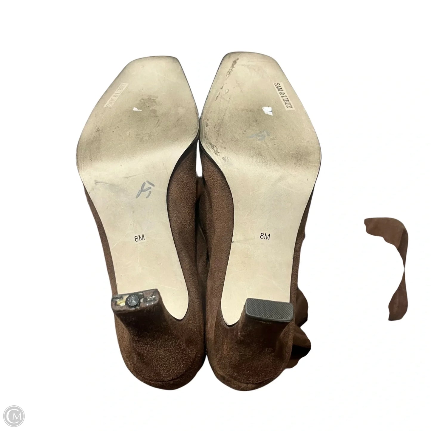 Boots Knee Heels By Sam And Libby In Brown, Size: 8