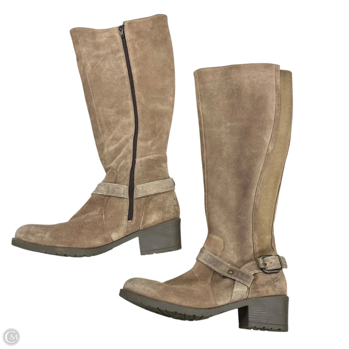 Boots Mid-calf Heels By Blossom In Tan, Size: 6.5