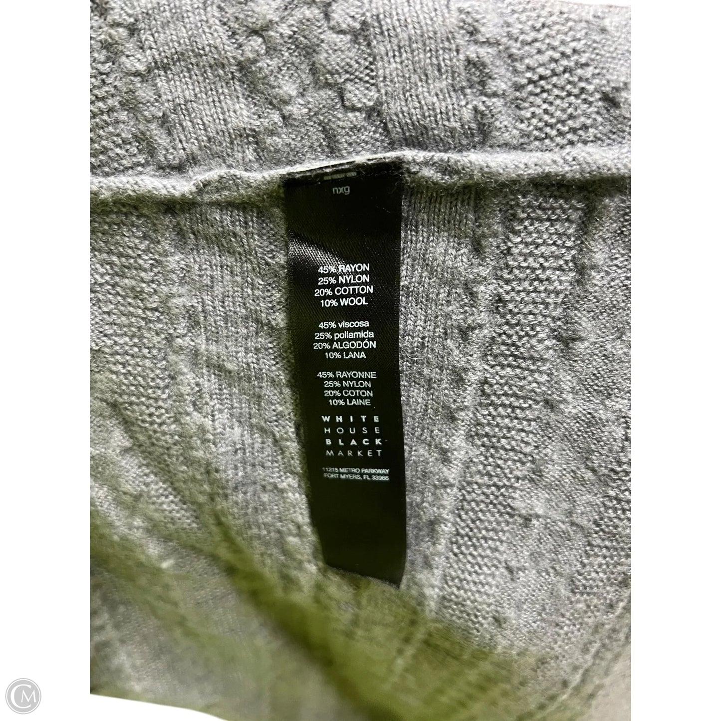 Sweater Cardigan By White House Black Market In Grey, Size: S