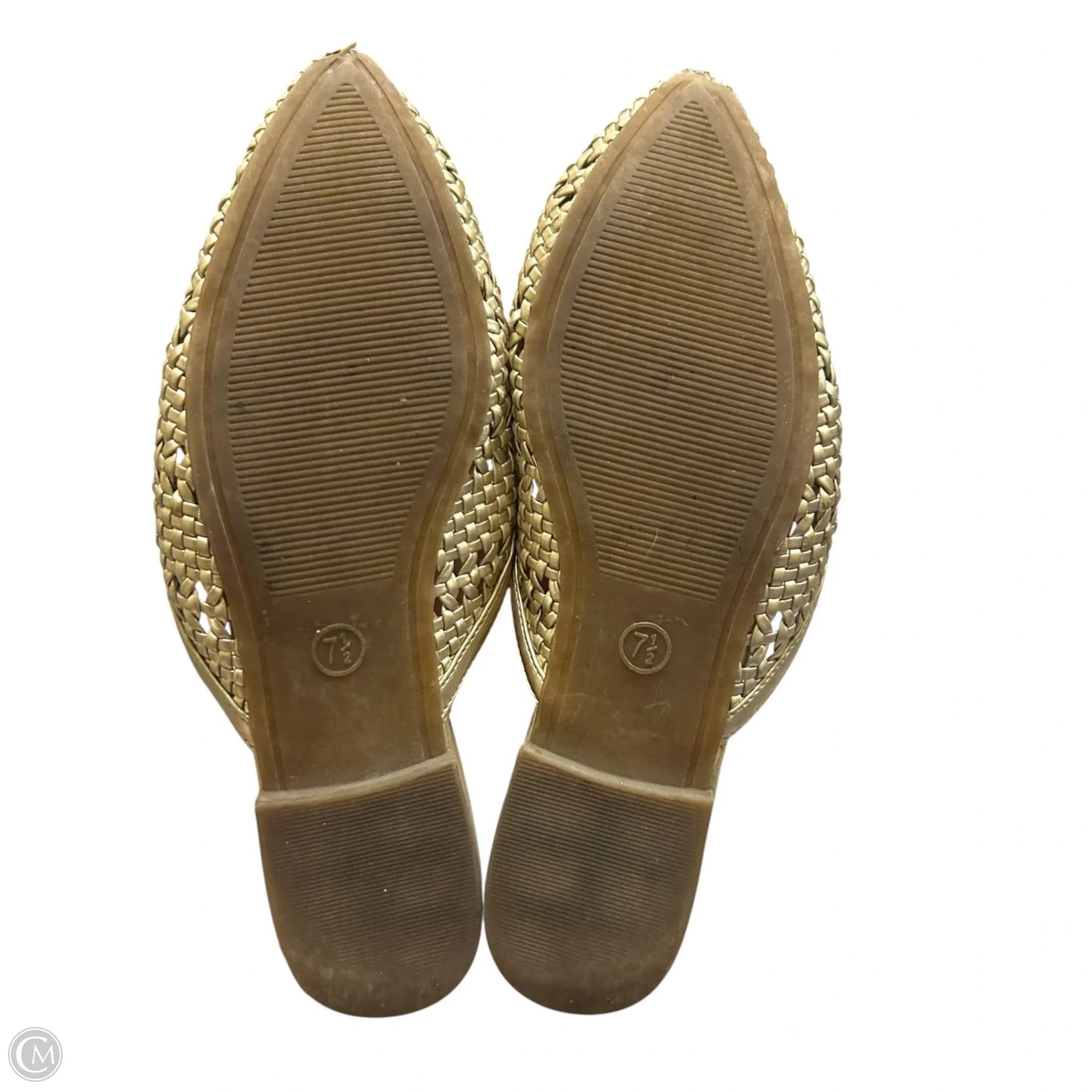 Shoes Flats By Universal Thread In Gold, Size: 7.5