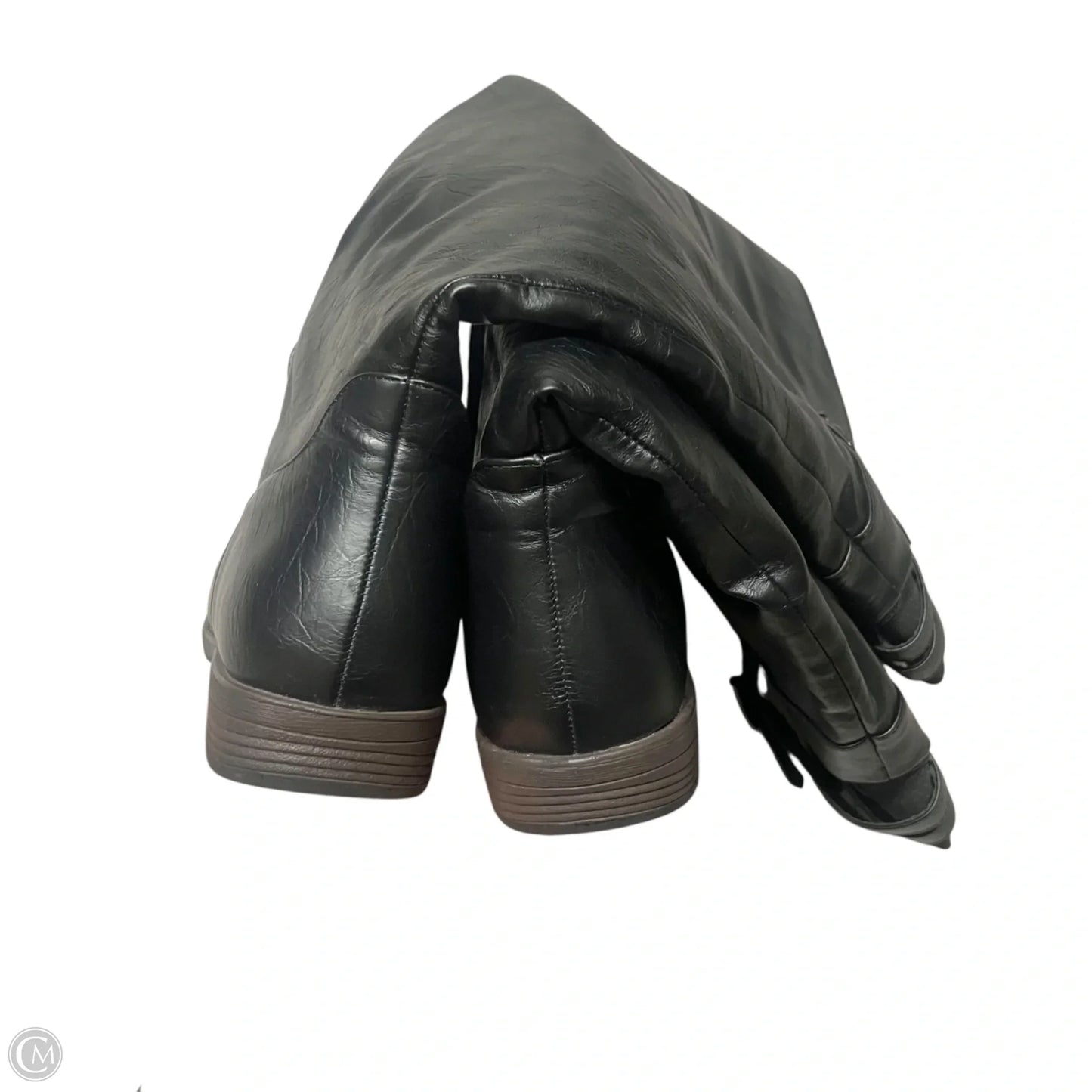 Boots Mid-calf Heels In Black, Size: 9.5