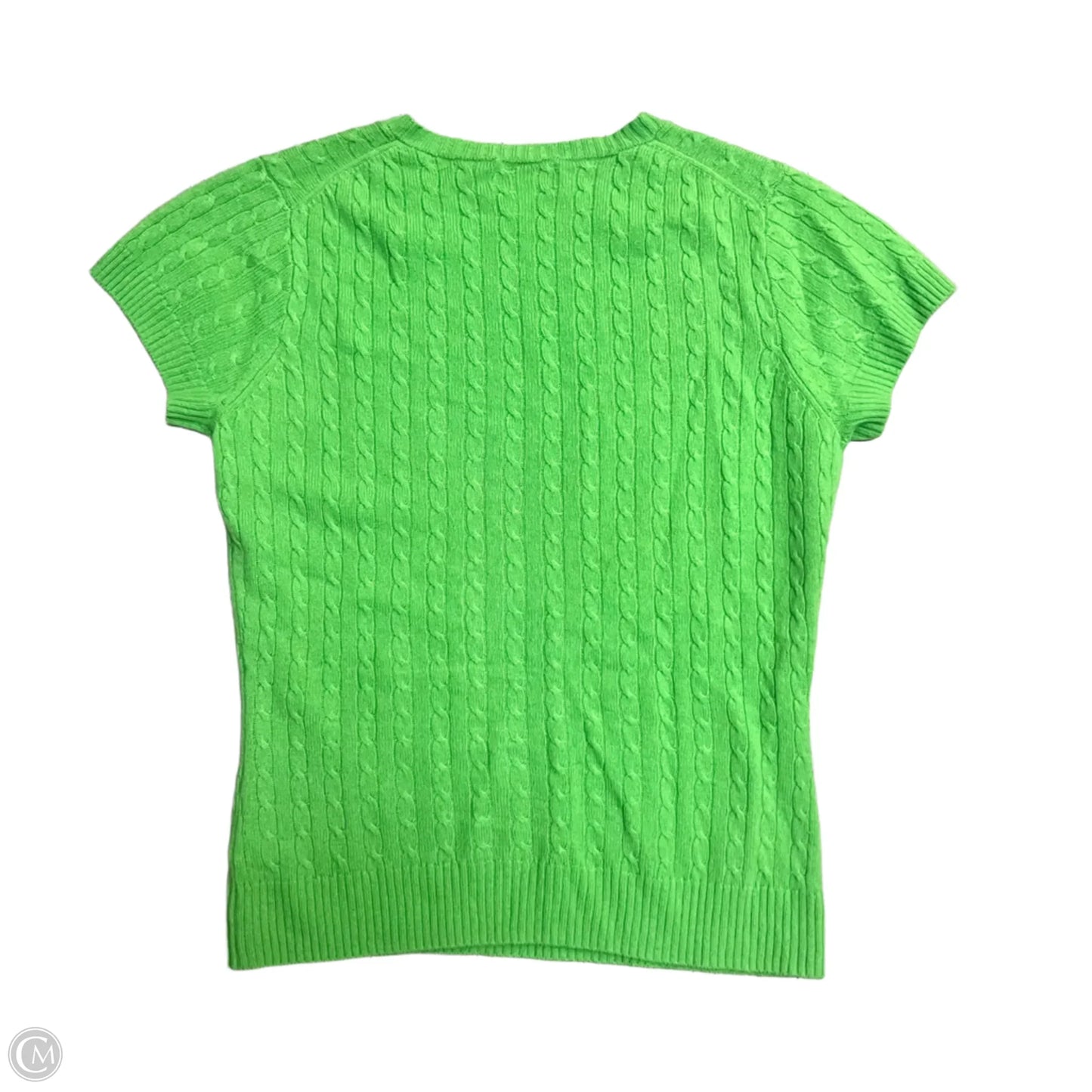 Top Short Sleeve Designer By Lilly Pulitzer In Green, Size: M