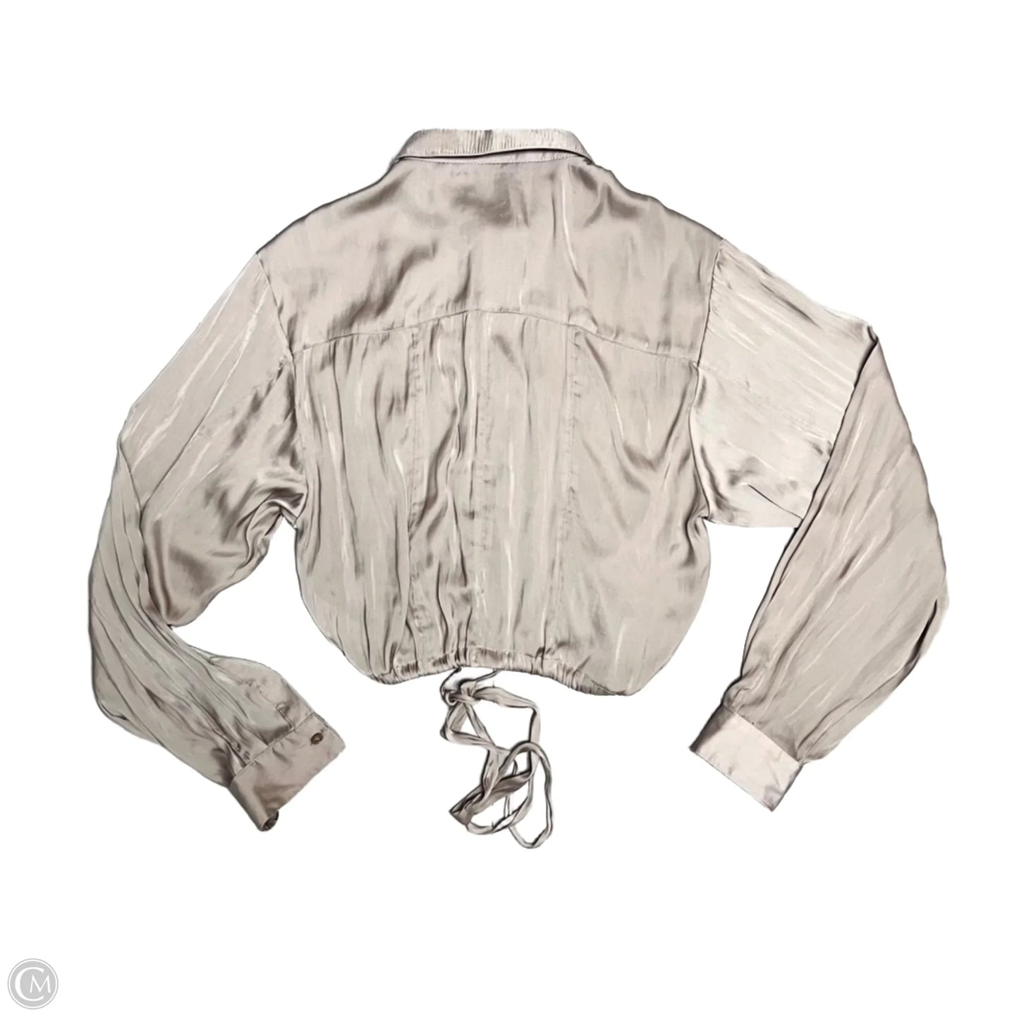 Top Long Sleeve By Top Shop In Tan, Size: S