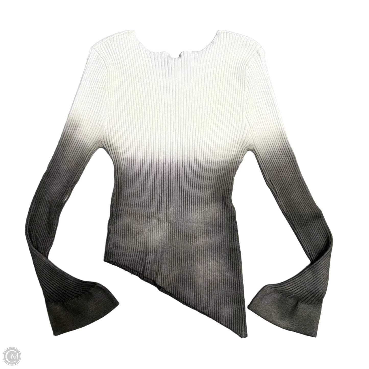 Top Long Sleeve By Avant Look In Brown & White, Size: M