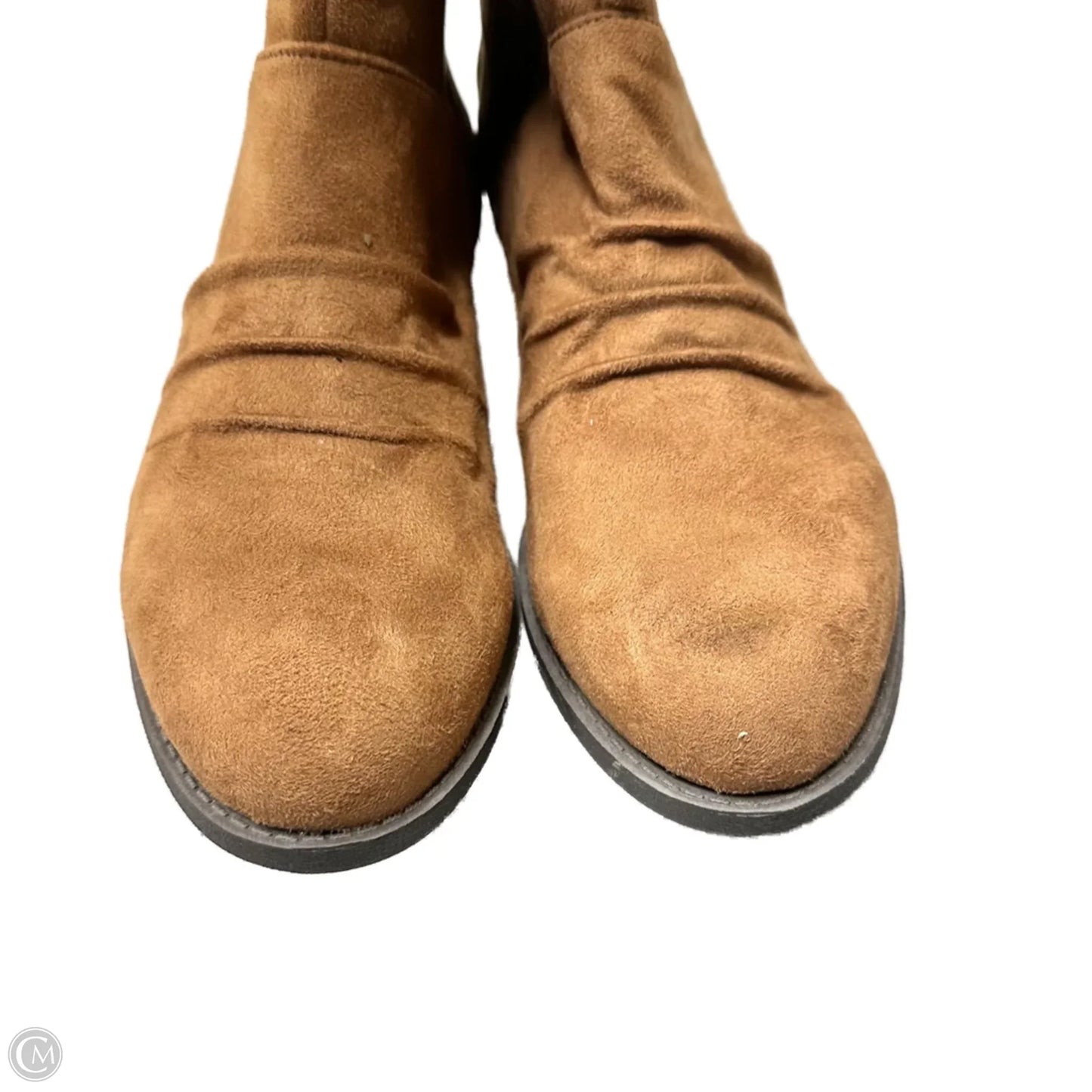 Boots Mid-calf Flats By Leila Stone In Brown, Size: 11