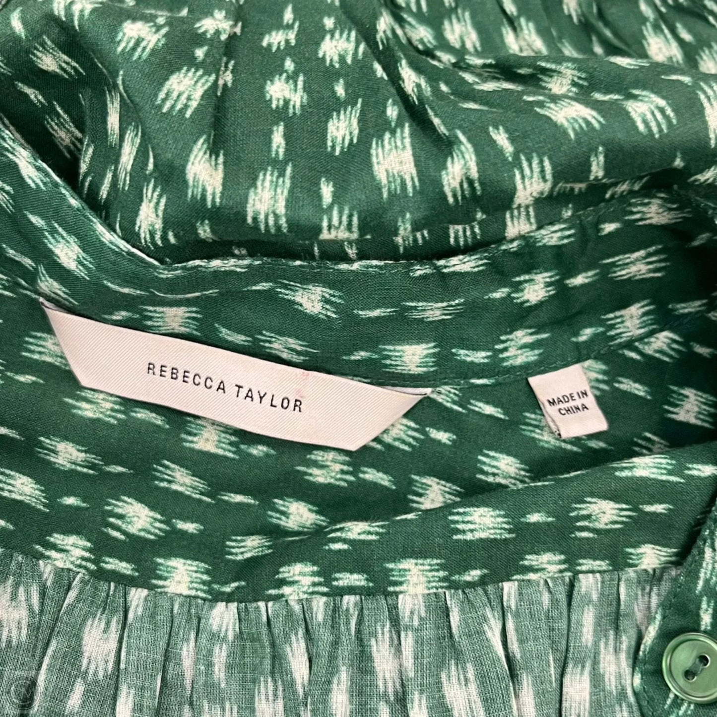 Dress Casual Short By Rebecca Taylor In Green, Size: Xs