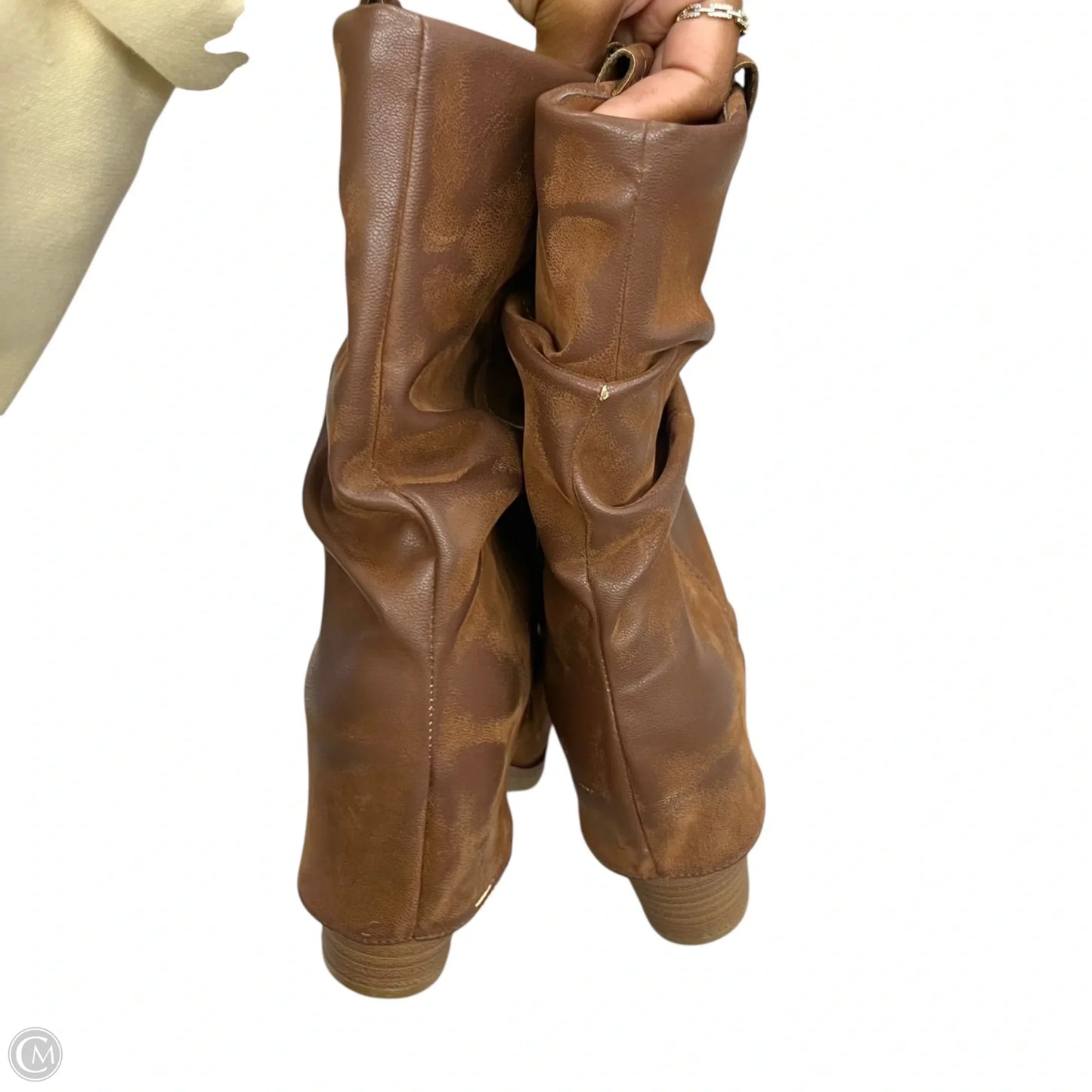 Boots Mid-calf Heels By Mia In Brown, Size: 7