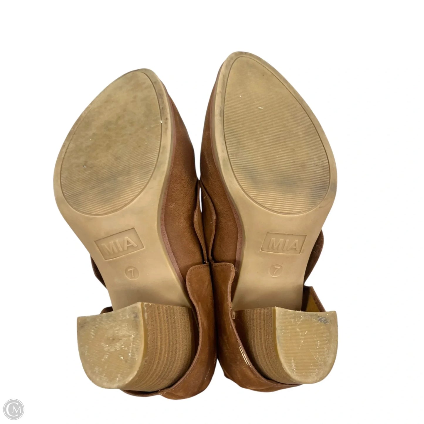 Boots Mid-calf Heels By Mia In Brown, Size: 7