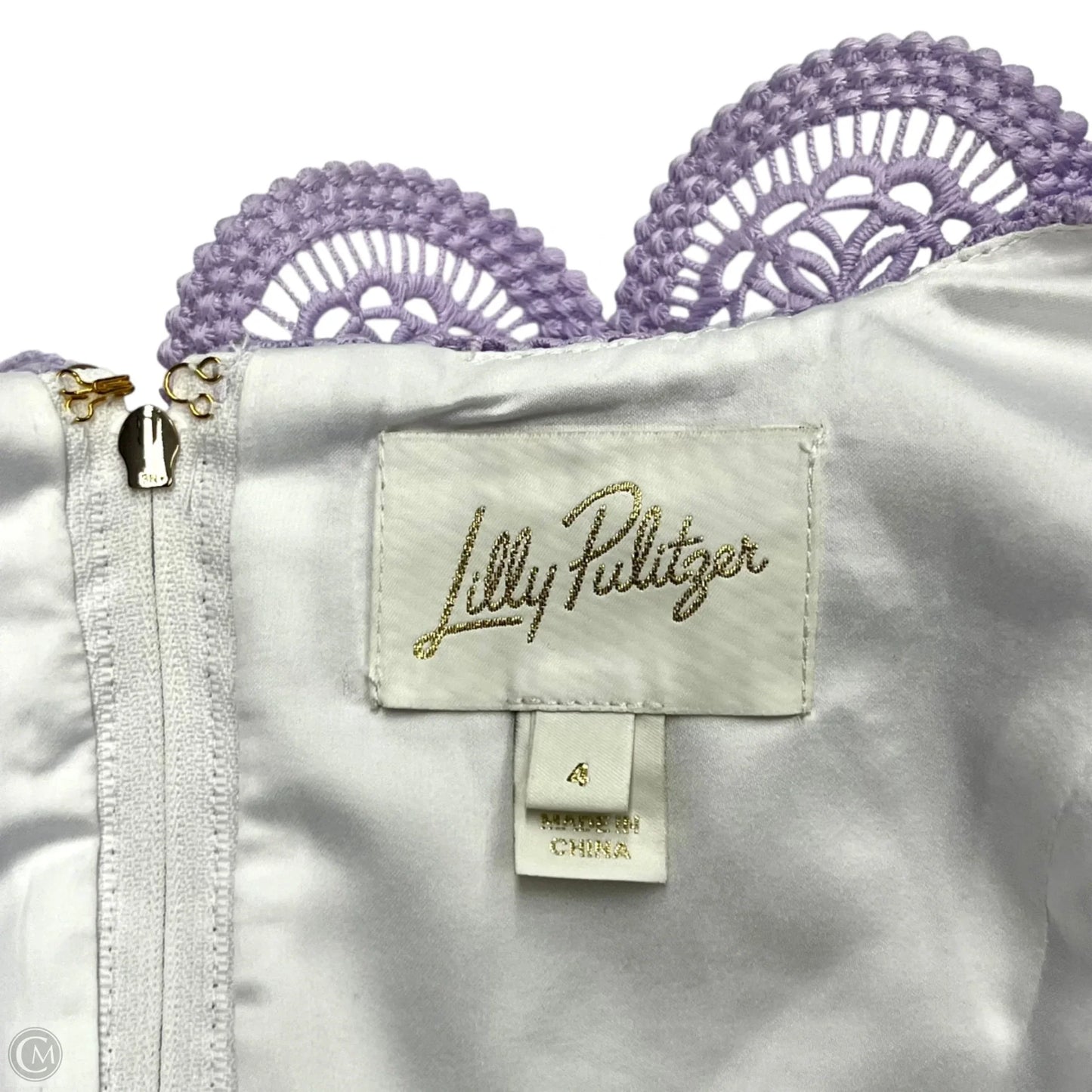 Dress Designer By Lilly Pulitzer In Purple & White, Size: S