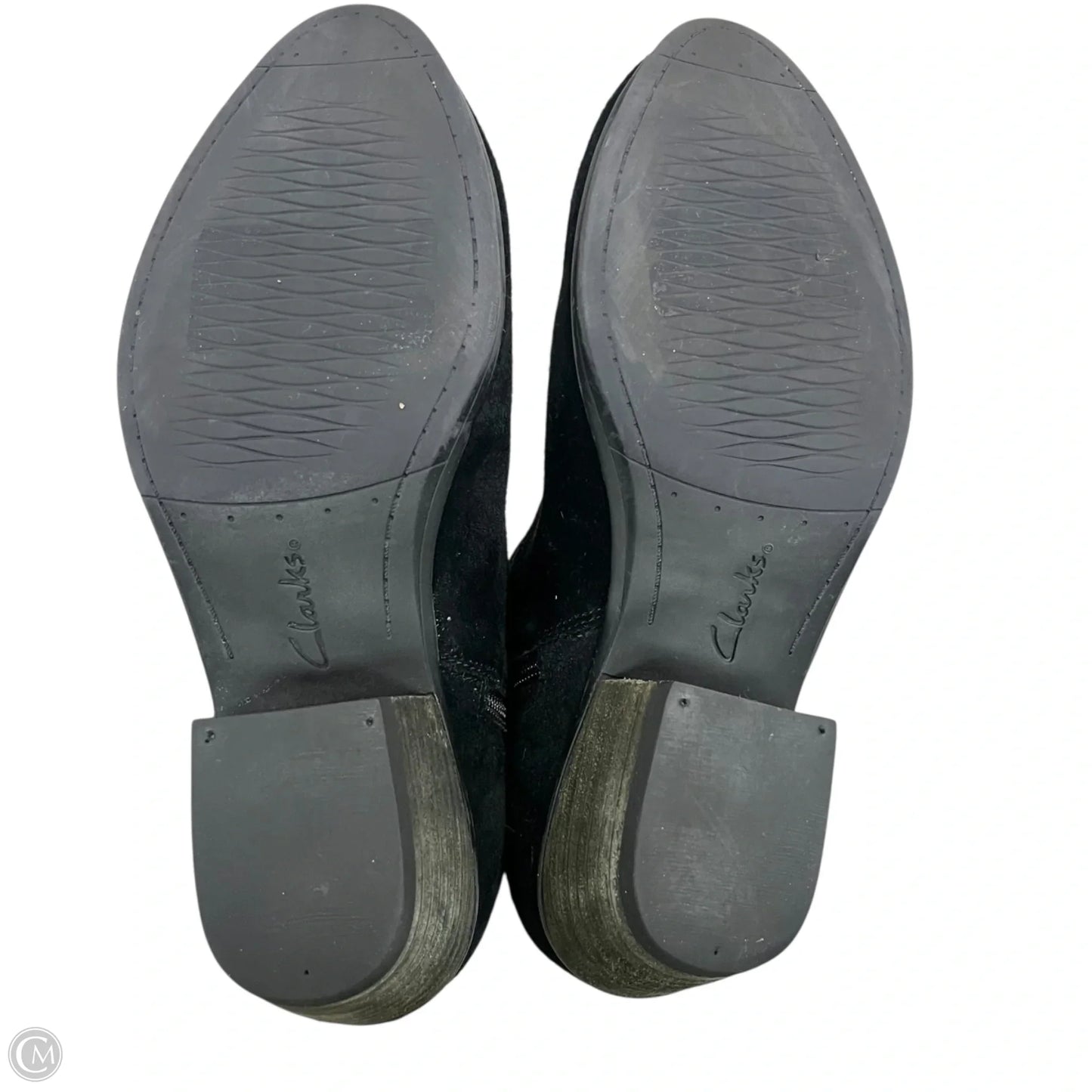 Boots Ankle Heels By Clarks In Brown, Size: 7.5