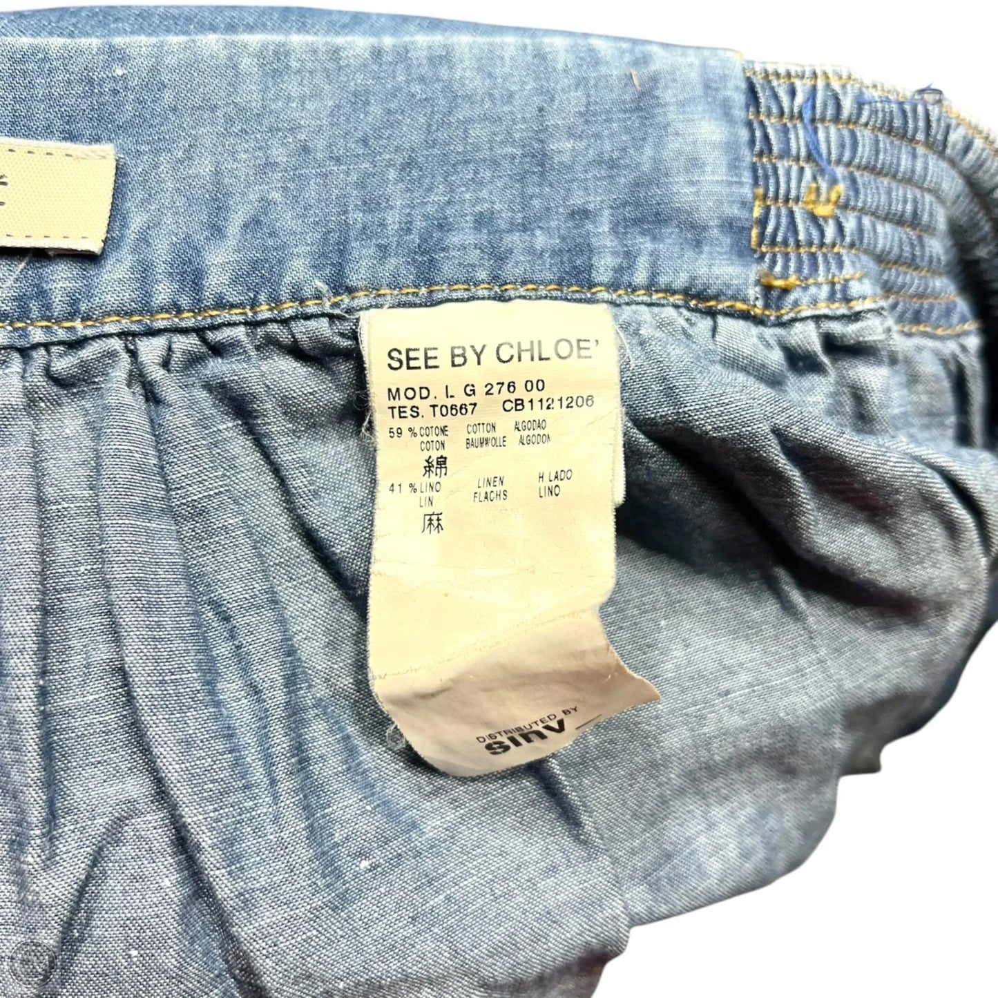 Skirt Designer By See By Chloe In Blue Denim, Size: 2