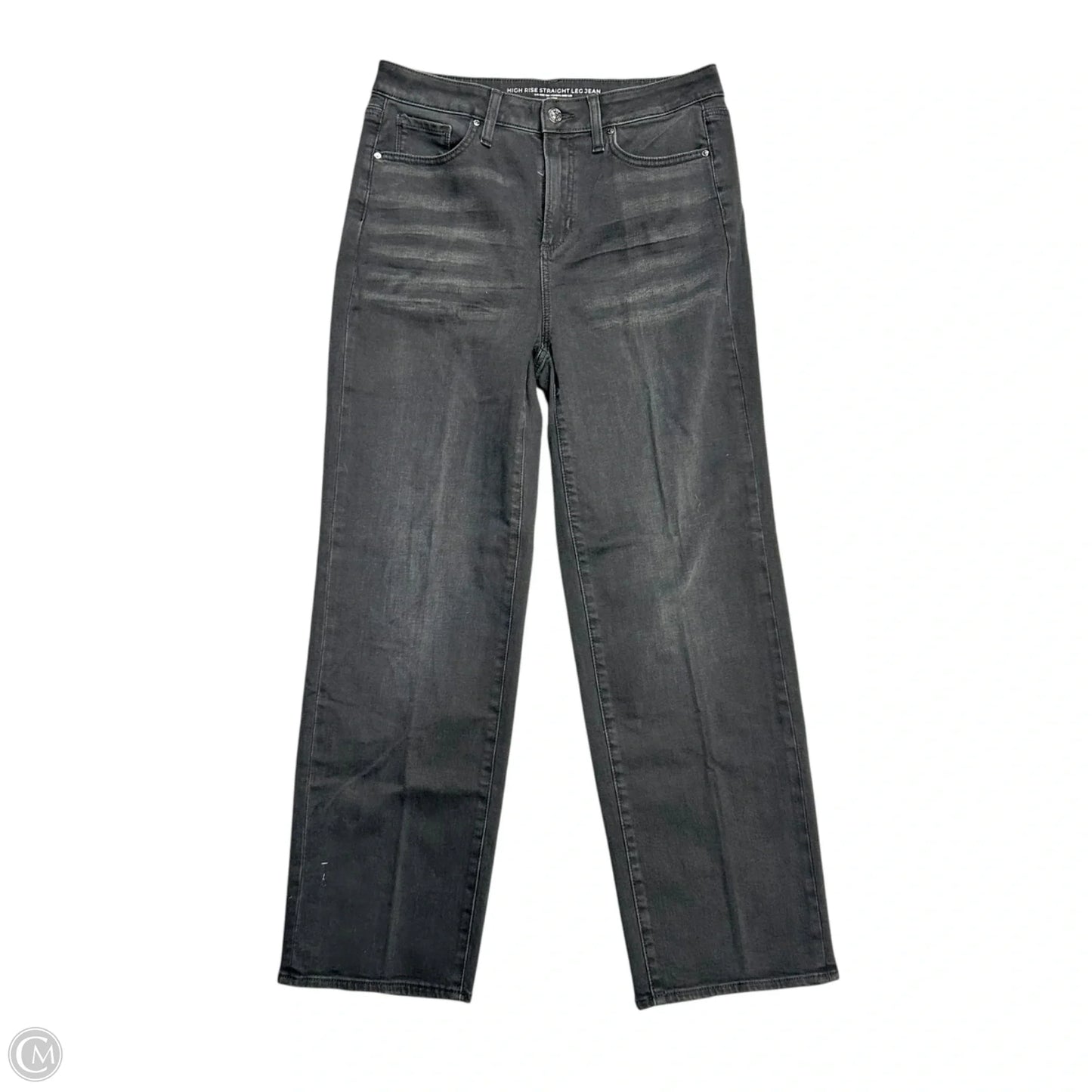 Jeans Straight By Chicos In Black Denim, Size: 10